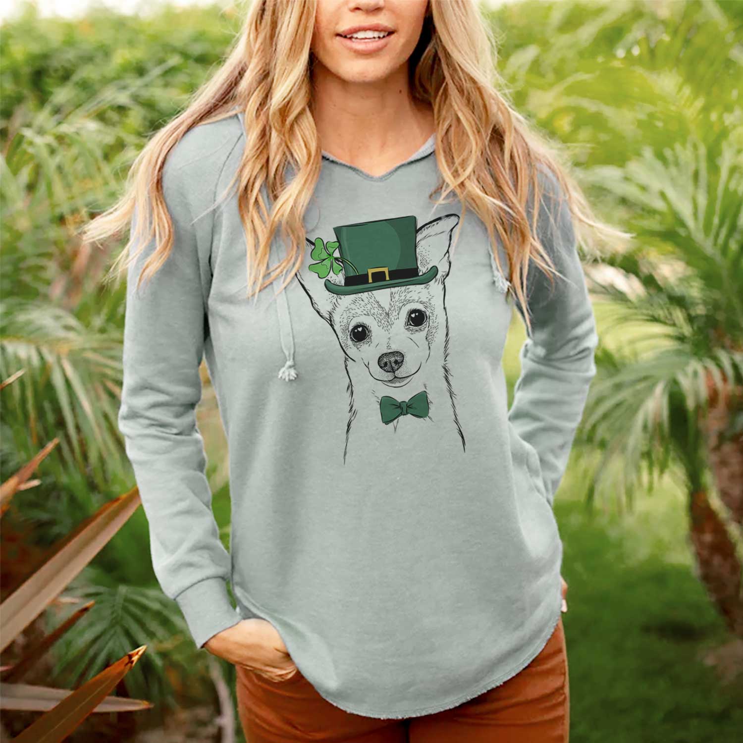 St. Patrick's Buggy the Chihuahua - Cali Wave Hooded Sweatshirt