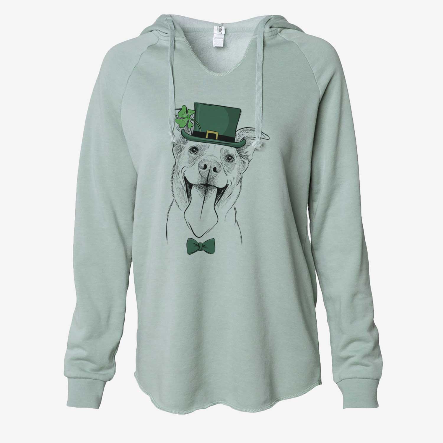 St. Patrick's Candy the Mixed Breed - Cali Wave Hooded Sweatshirt