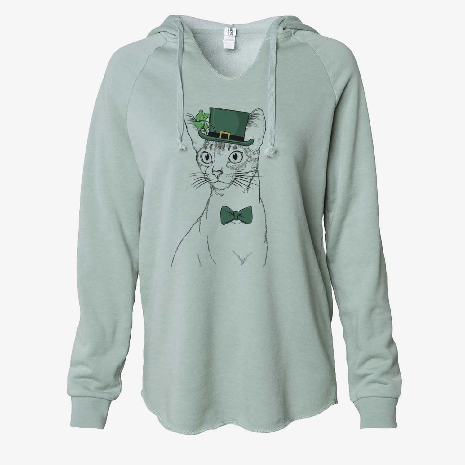 St. Patrick's Cedric the Abyssinian Cat - Cali Wave Hooded Sweatshirt