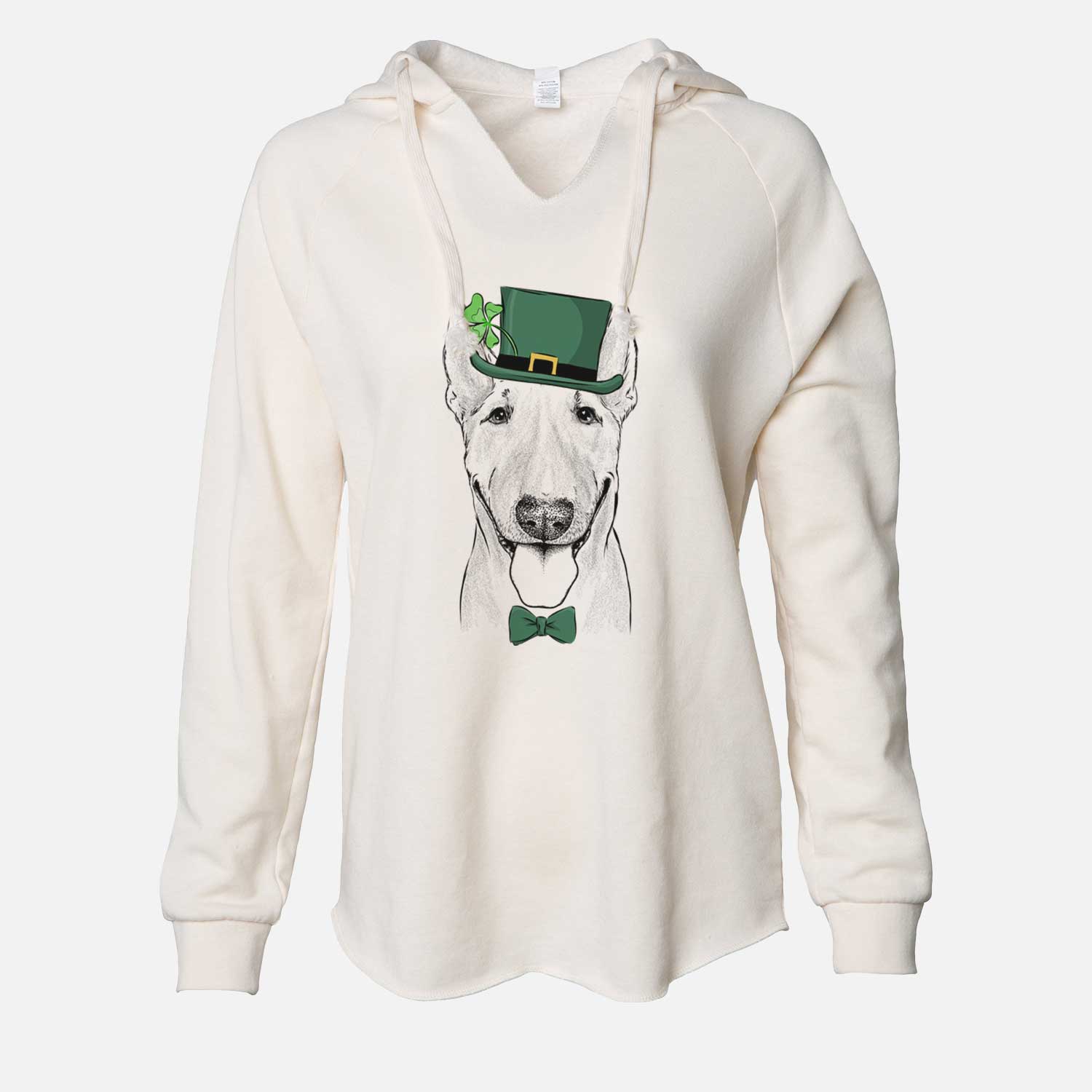 St. Patrick's Chloe the Bull Terrier - Cali Wave Hooded Sweatshirt