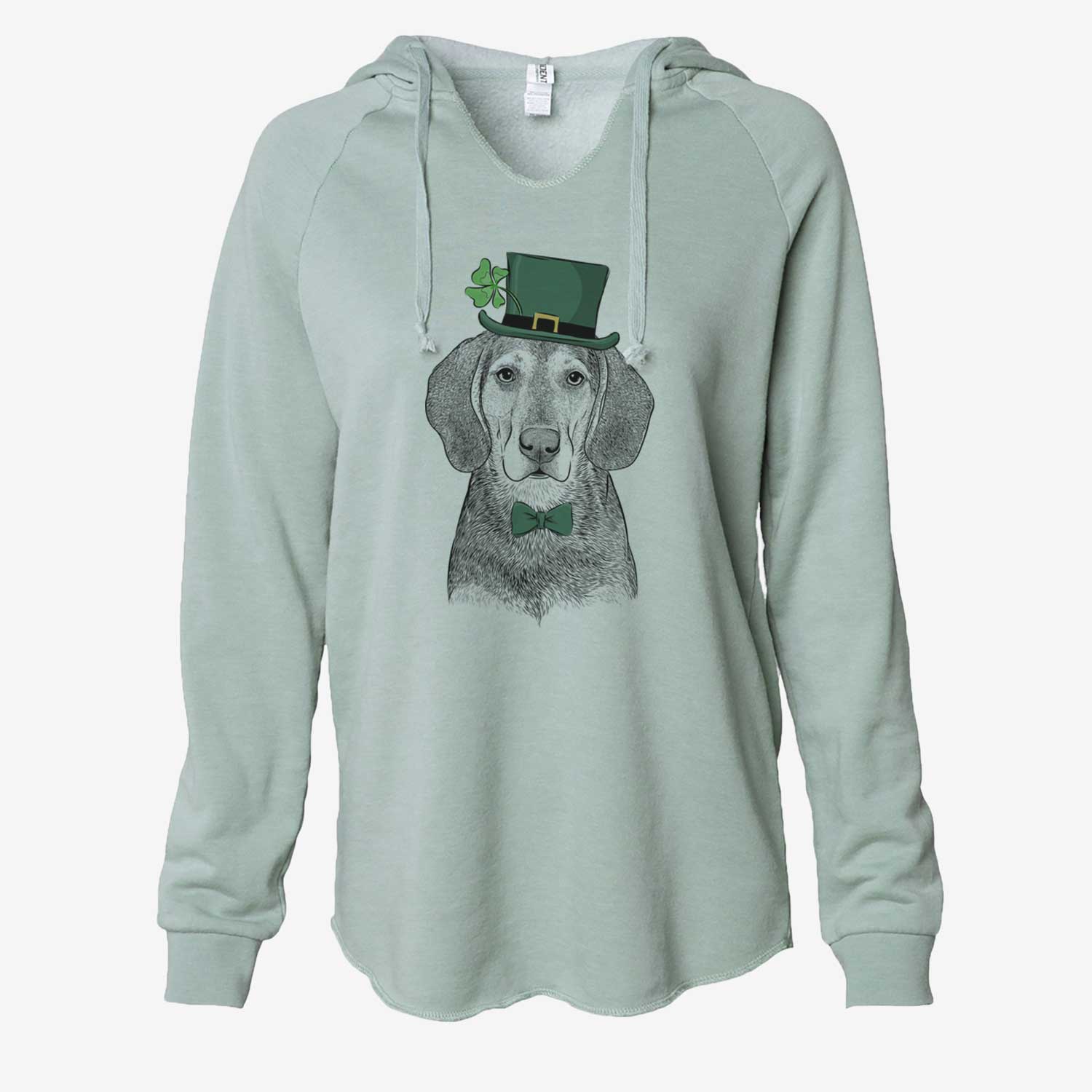 St. Patrick's Daisy the Hound Mix - Cali Wave Hooded Sweatshirt