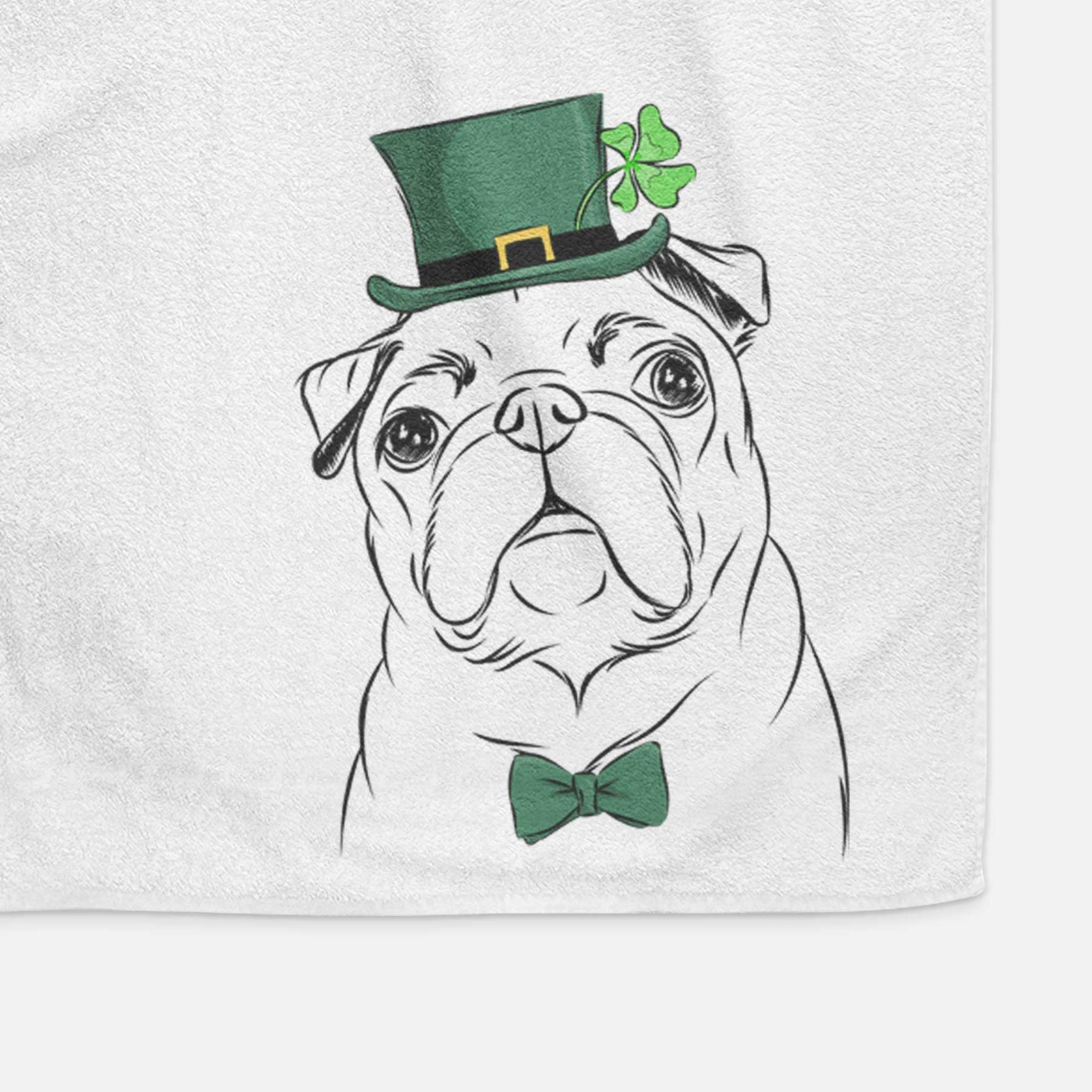 Darling Chloe the Pug Decorative Hand Towel