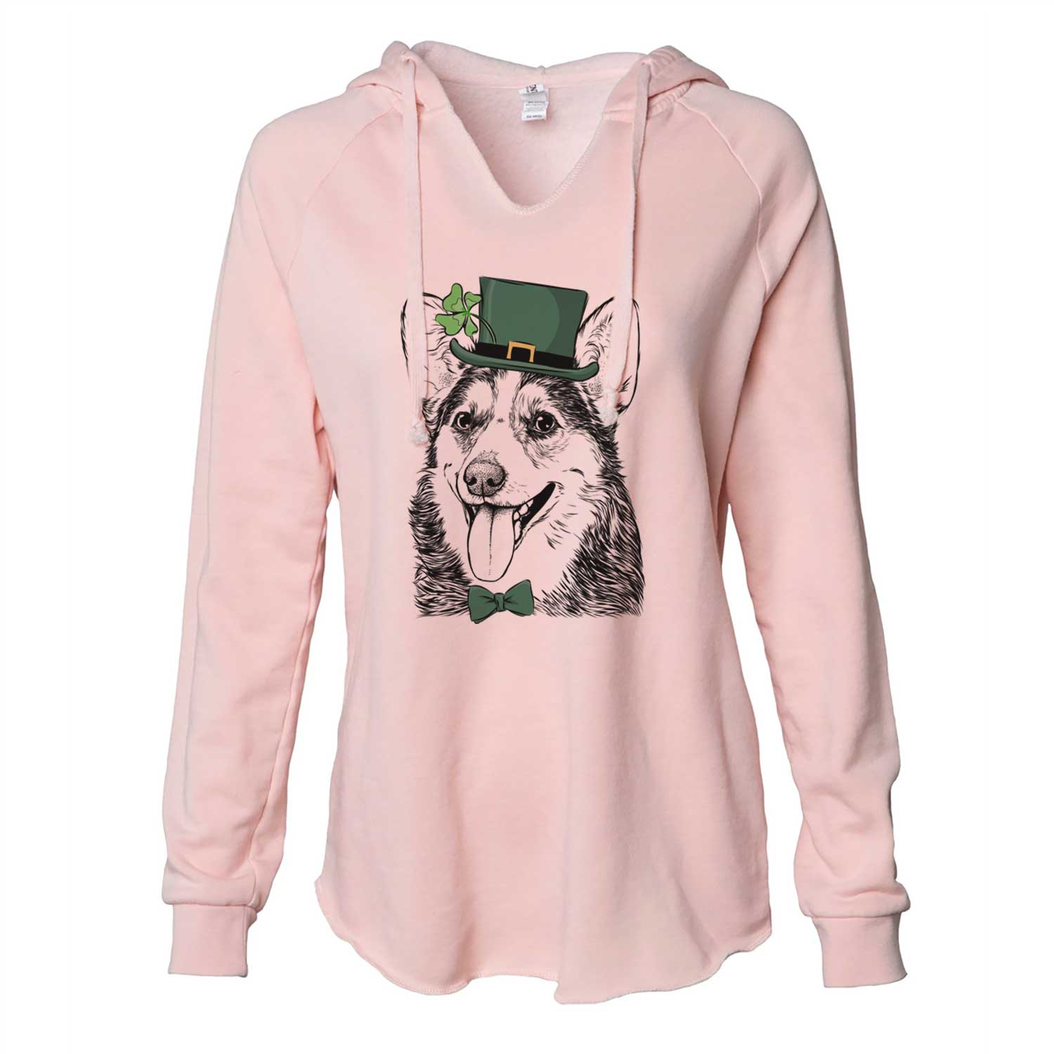 St. Patrick's Darma the Corgi - Cali Wave Hooded Sweatshirt