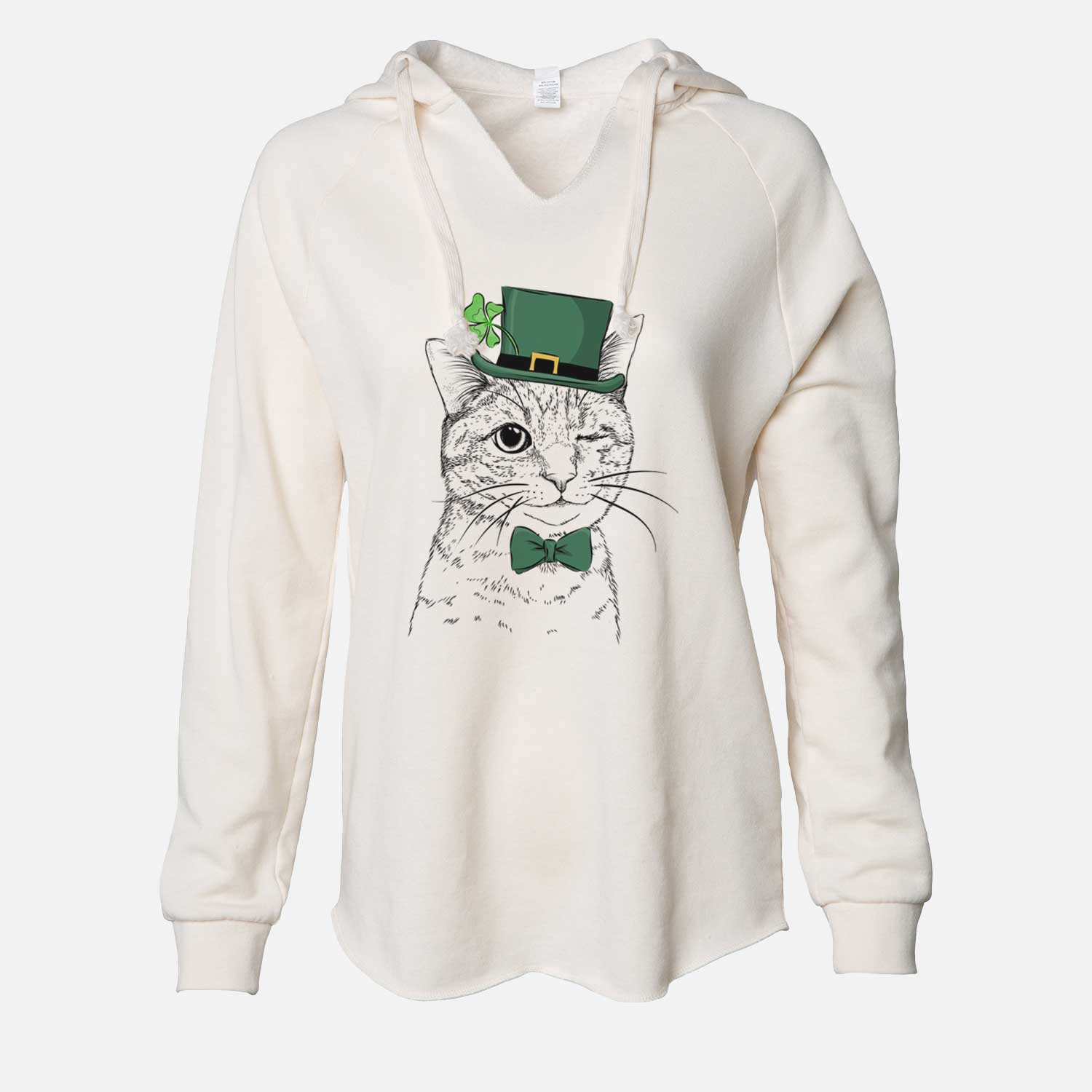 St. Patrick's Dexter the Domestic Shorthair - Cali Wave Hooded Sweatshirt