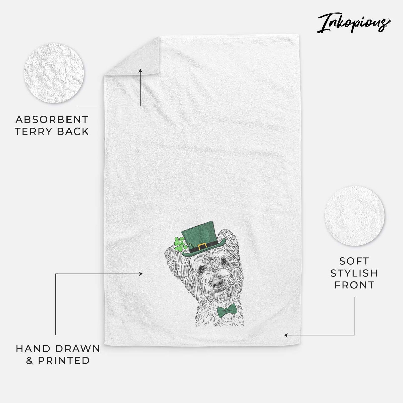 Dexter the Terrier Mix Decorative Hand Towel