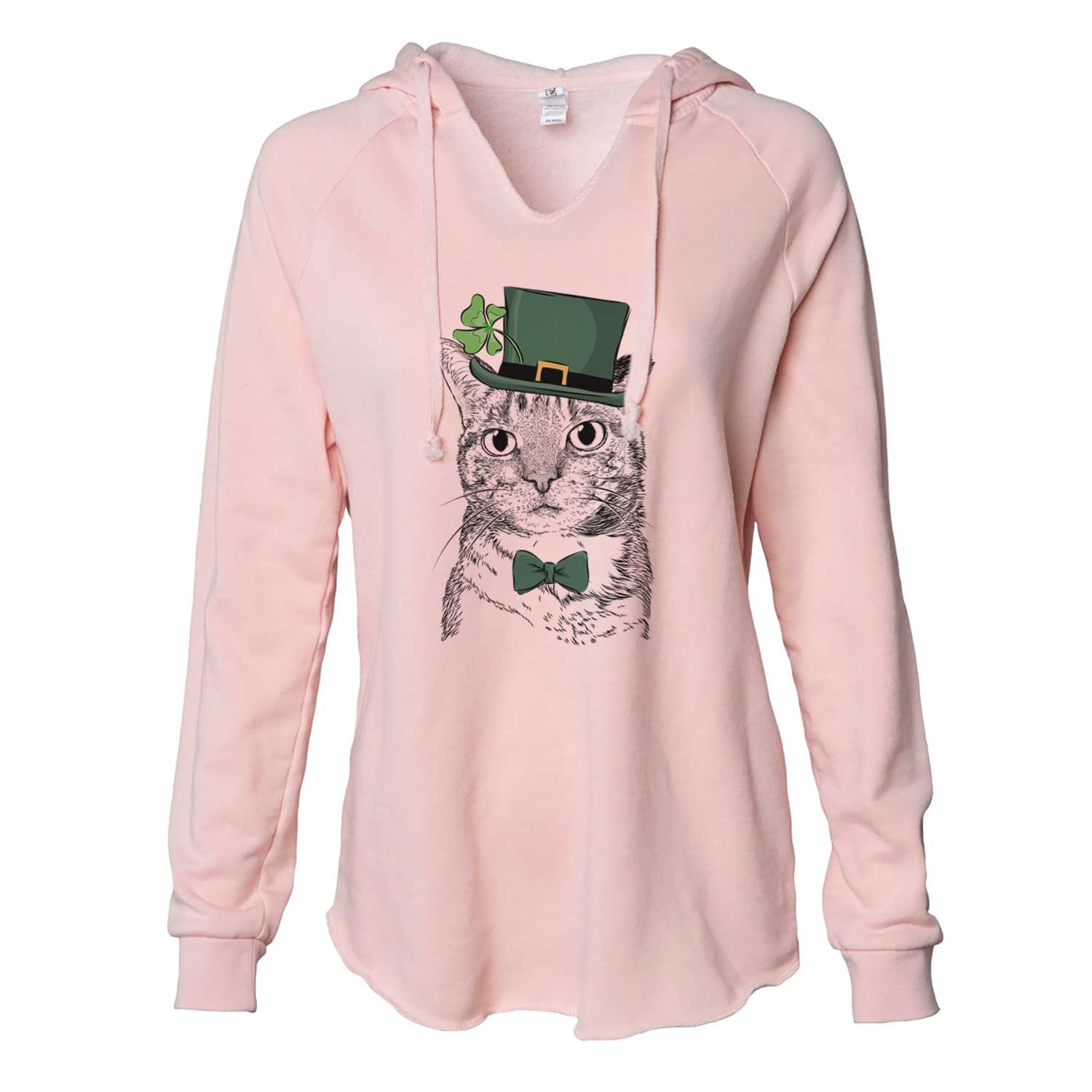St. Patrick's Eleanor the Domestic Shorthair Cat - Cali Wave Hooded Sweatshirt