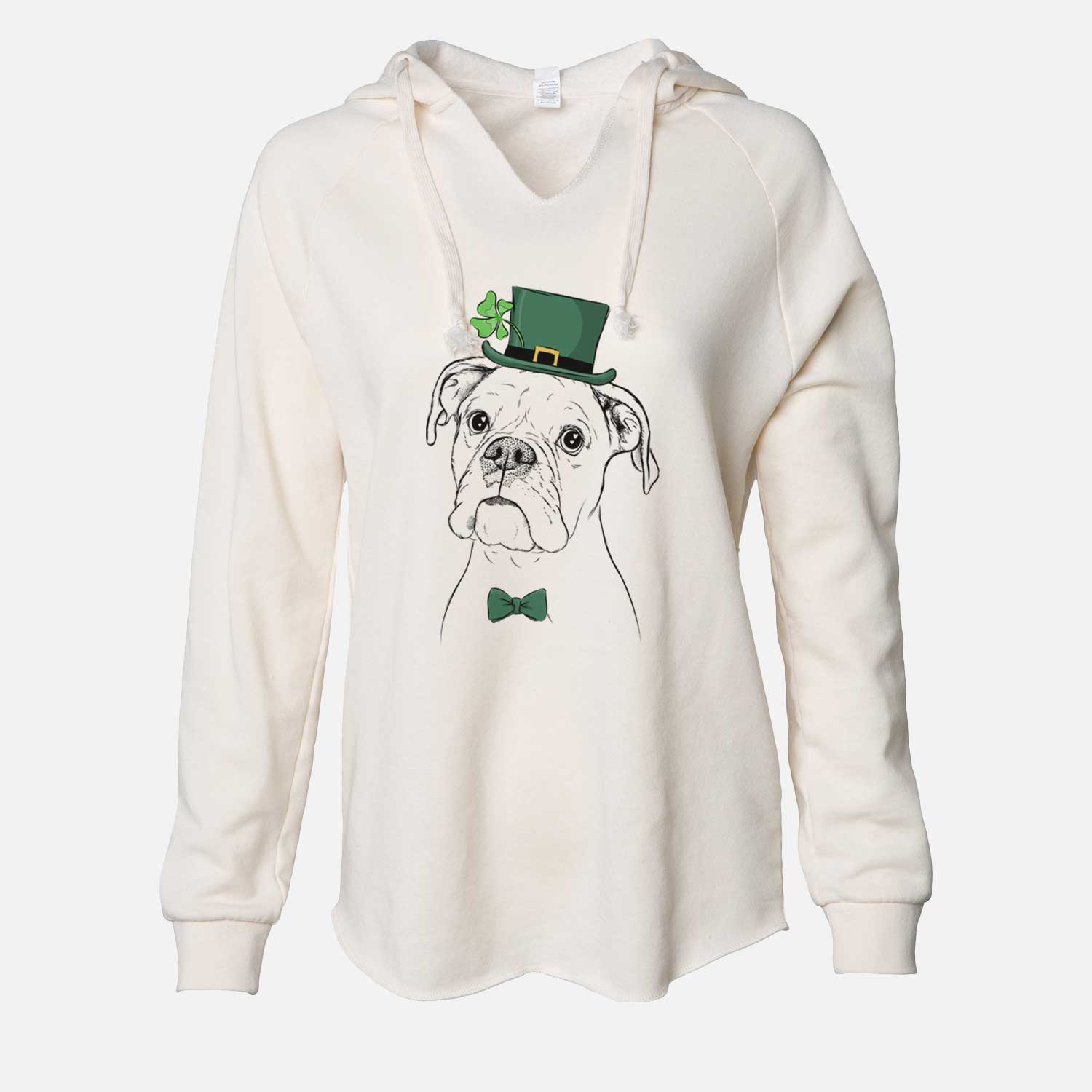 St. Patrick's Ellie the Boxer - Cali Wave Hooded Sweatshirt