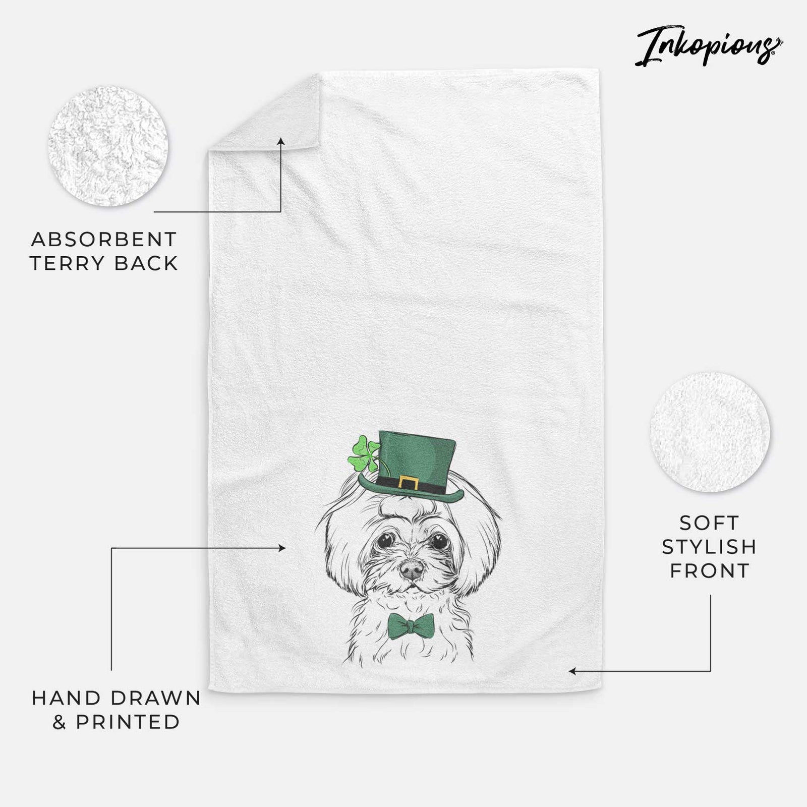 Ellie the Maltese Decorative Hand Towel