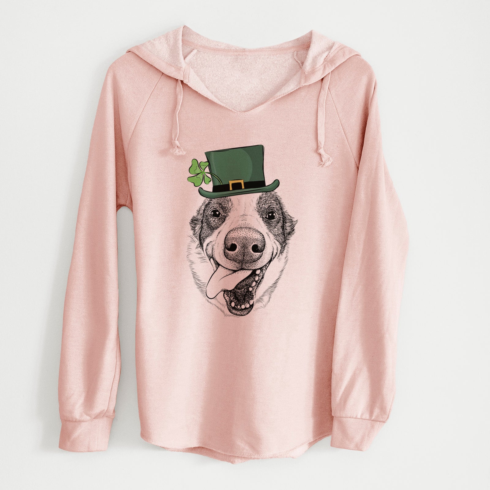 St. Patrick's Elwood the Border Collie - Cali Wave Hooded Sweatshirt