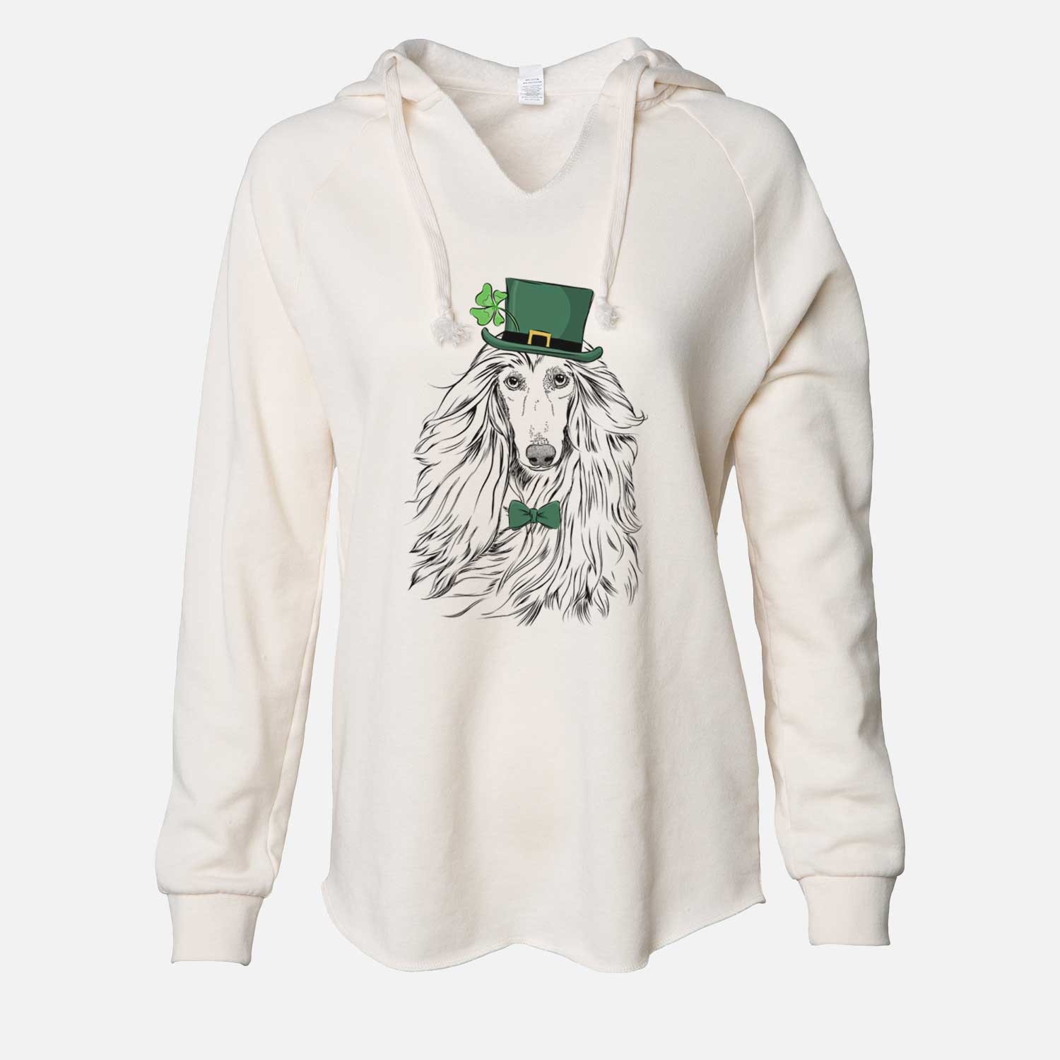 St. Patrick's Fabio the Afghan Hound - Cali Wave Hooded Sweatshirt