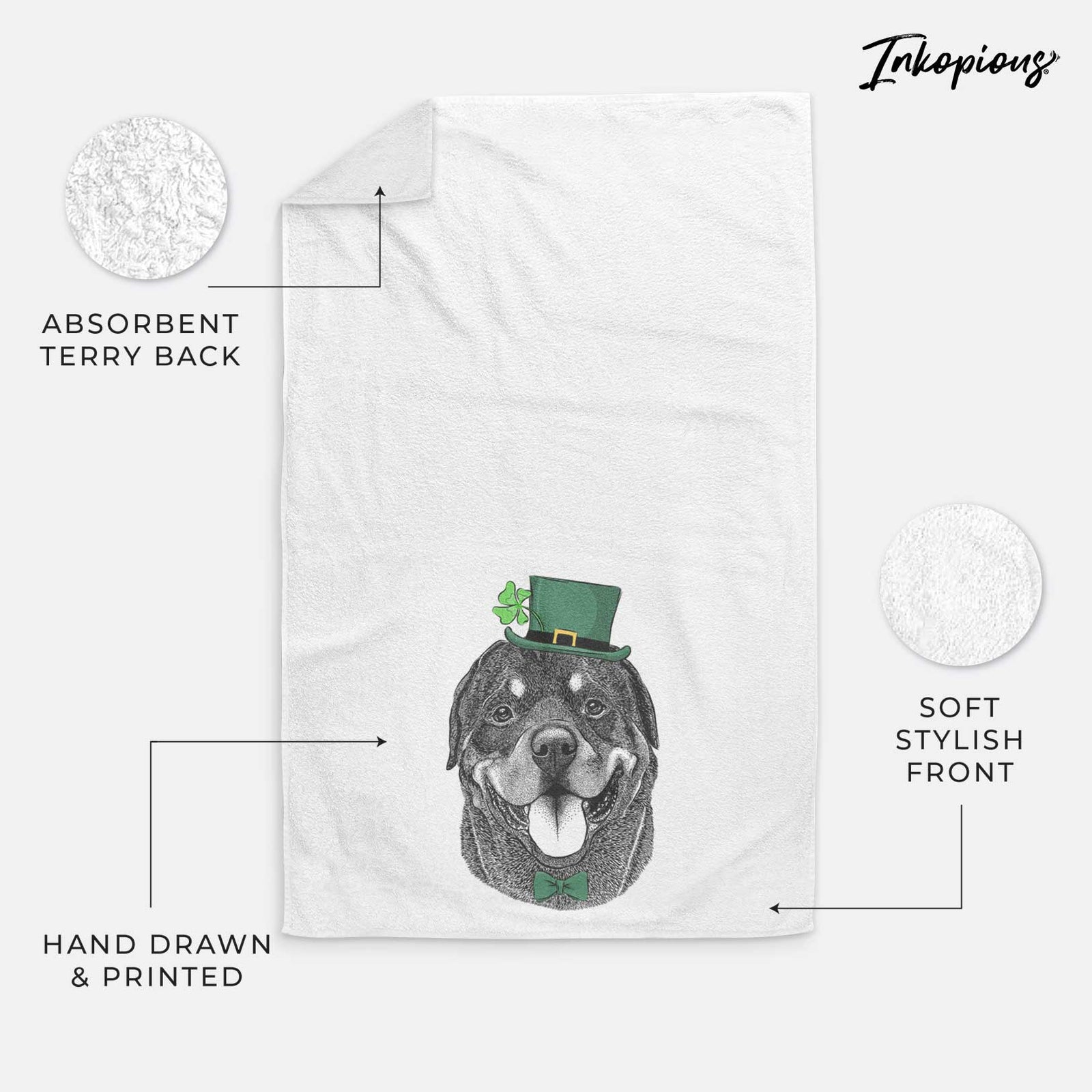 Hagan the Rottweiler Decorative Hand Towel