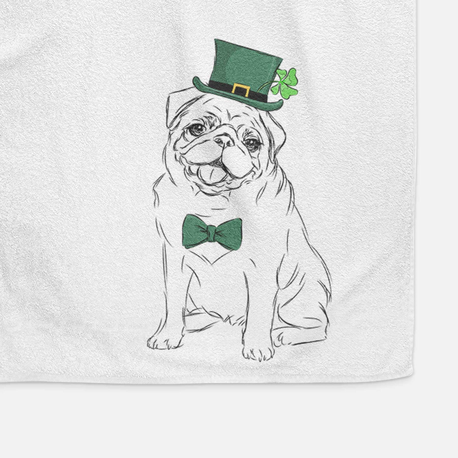 Higgins the Pug Decorative Hand Towel