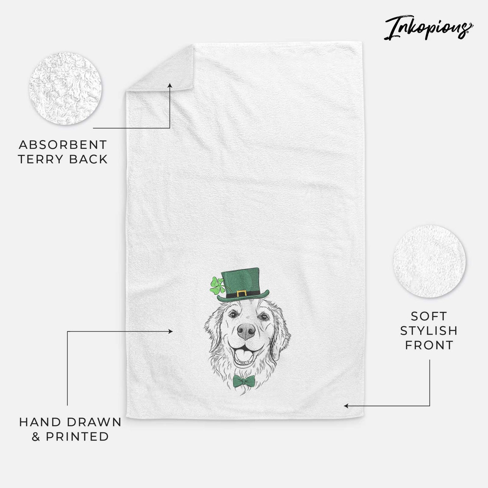 Legend the Golden Retriever Decorative Hand Towel