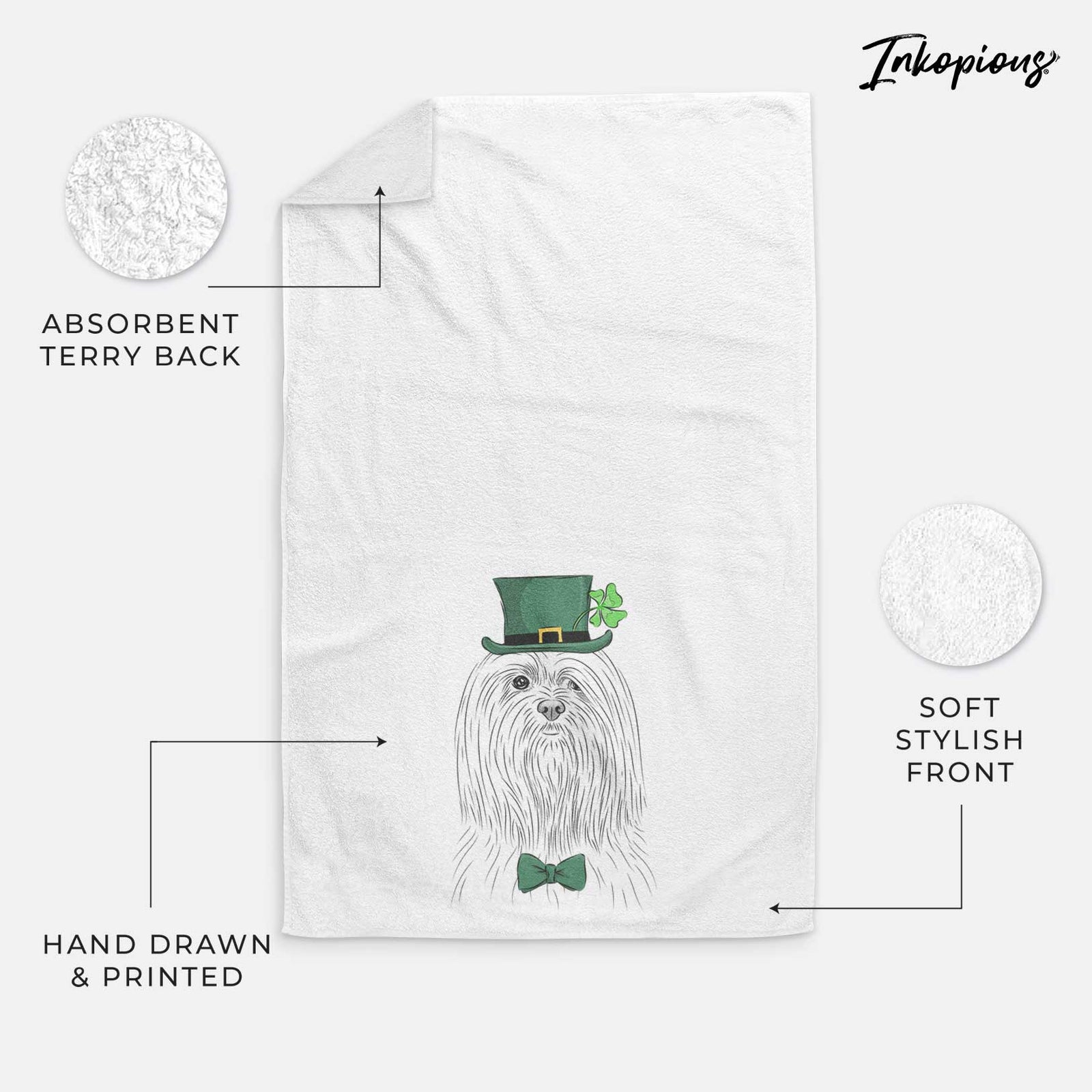 Lorenzo the Lhasa Apso Decorative Hand Towel