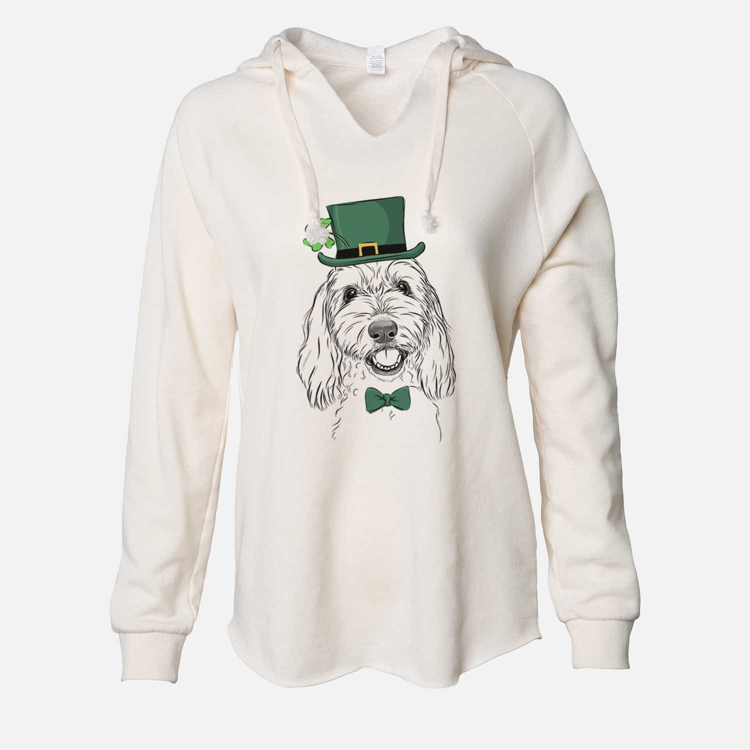St. Patrick's Louie the Coton de Tulear - Cali Wave Hooded Sweatshirt