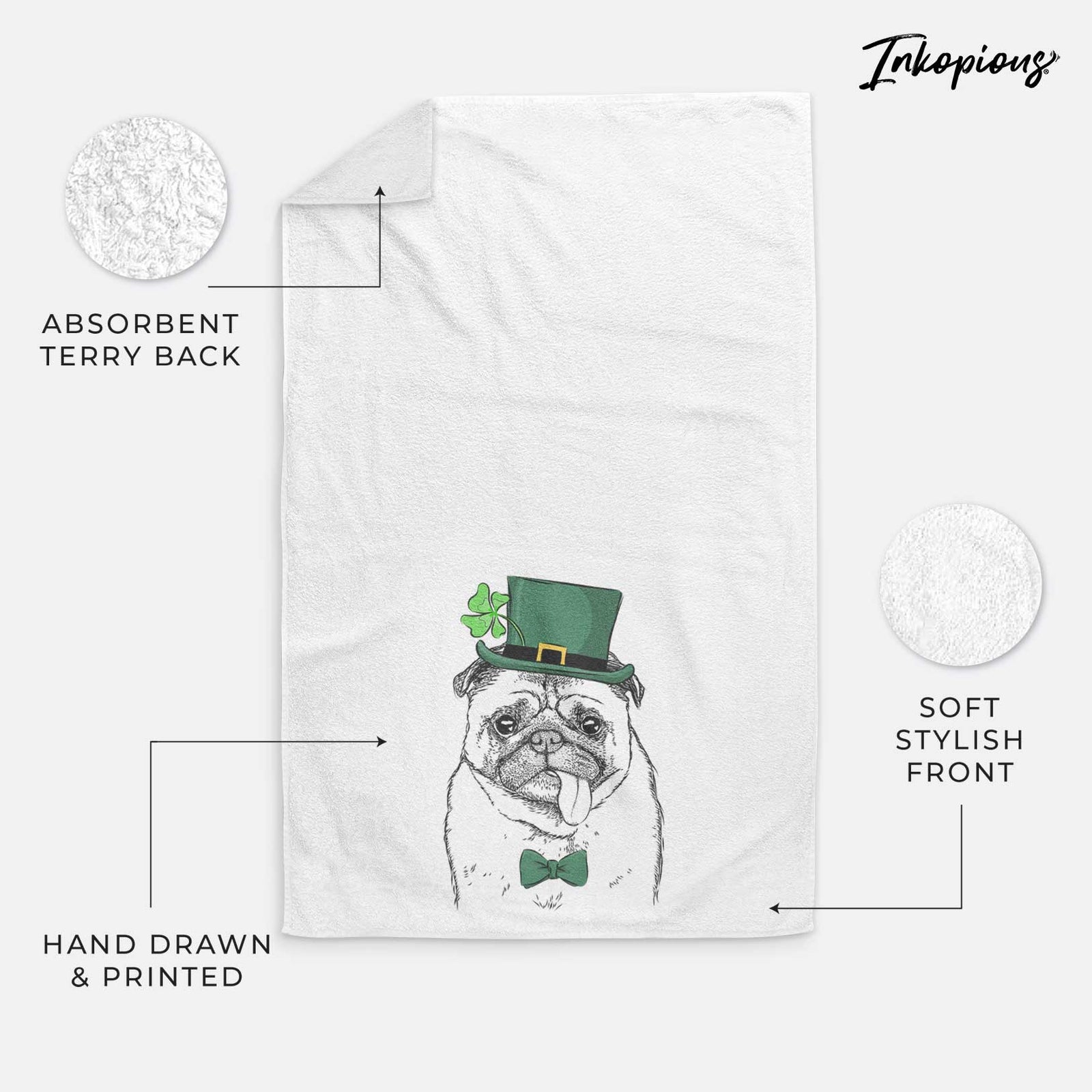 Rosie the Pug Decorative Hand Towel