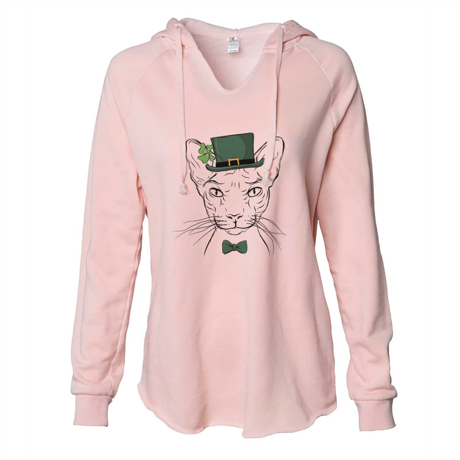 St. Patrick's Sammy the Spinx Cat - Cali Wave Hooded Sweatshirt