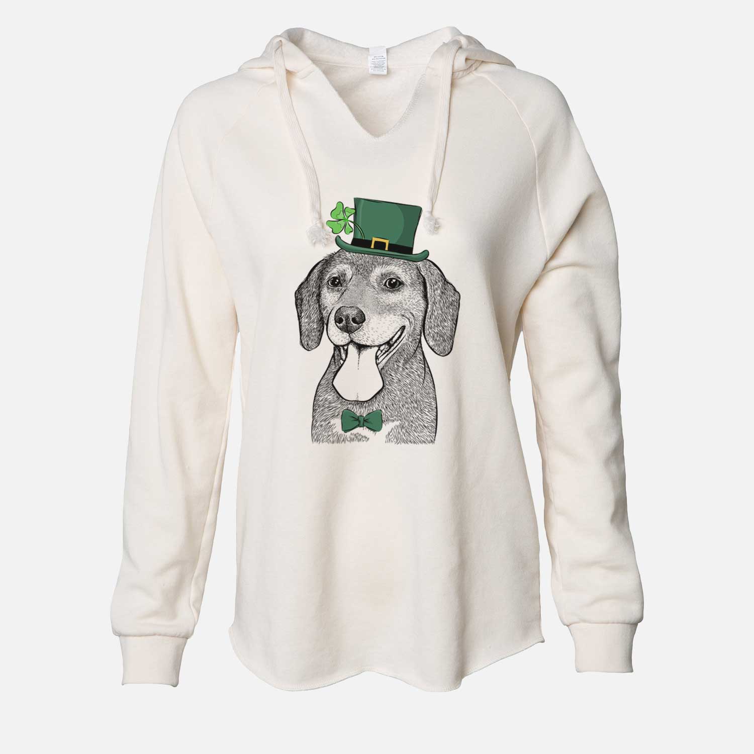 St. Patrick's Scarlett the Beagle - Cali Wave Hooded Sweatshirt