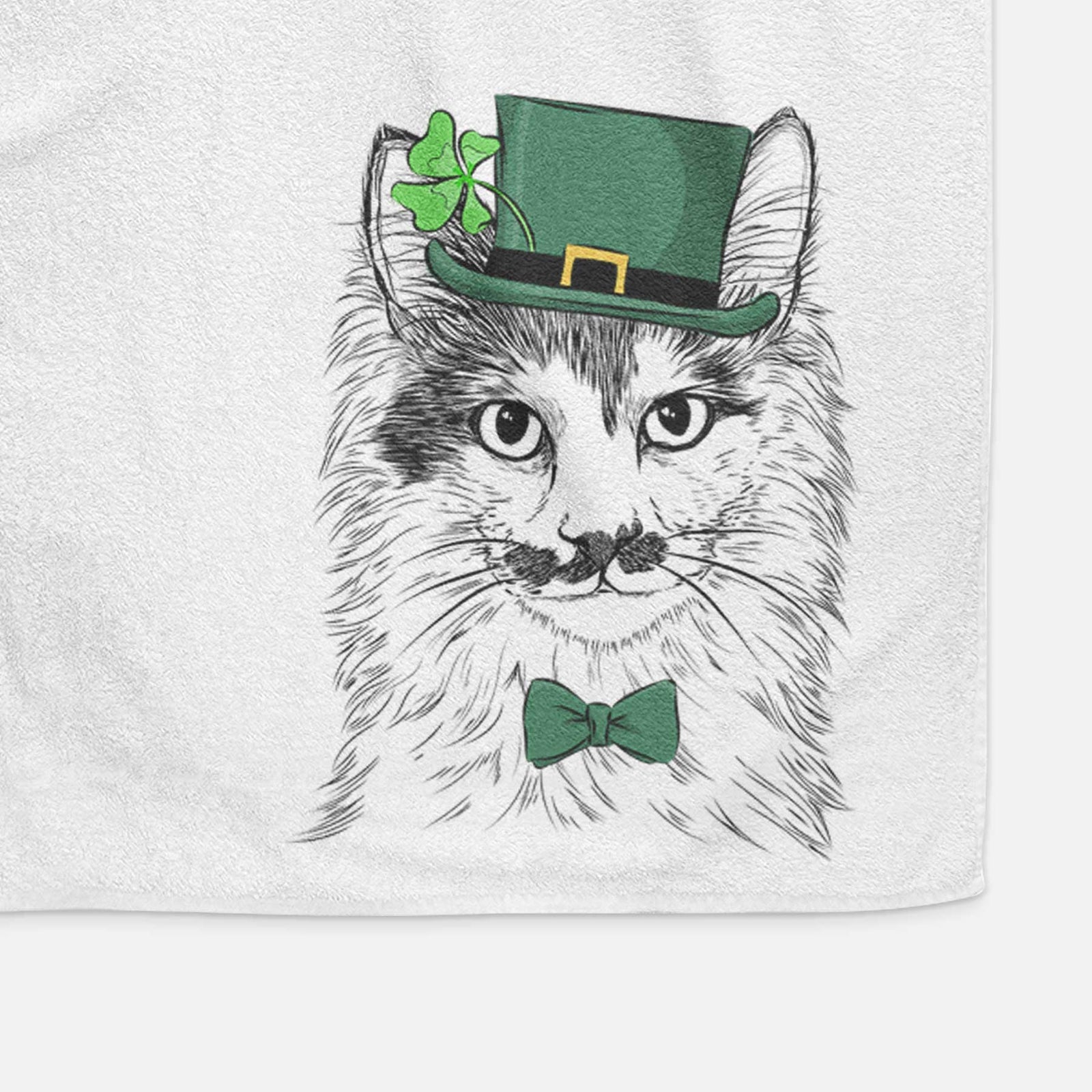 Stache the Longhaired Mustard Cat Decorative Hand Towel