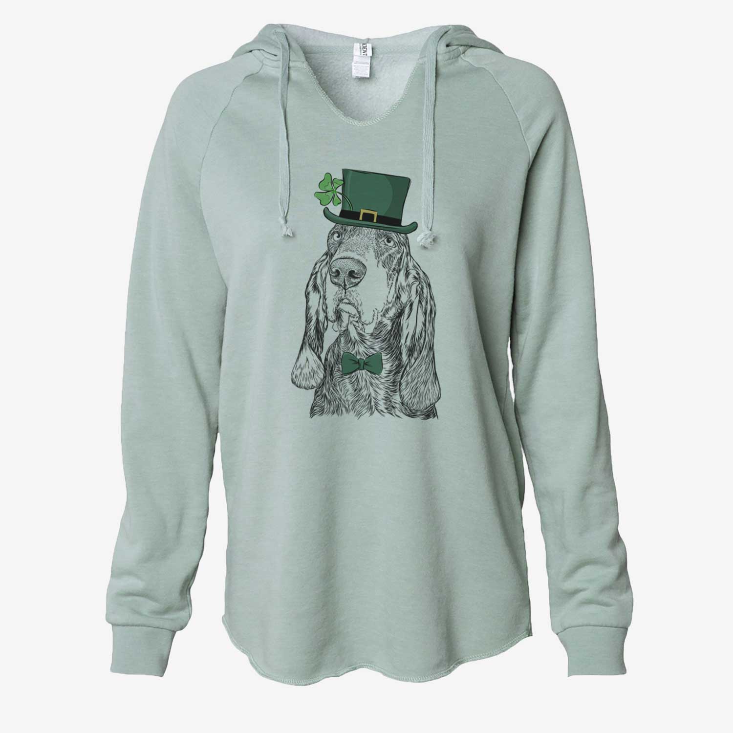 St. Patrick's Stu the Black and Tan Coonhound - Cali Wave Hooded Sweatshirt