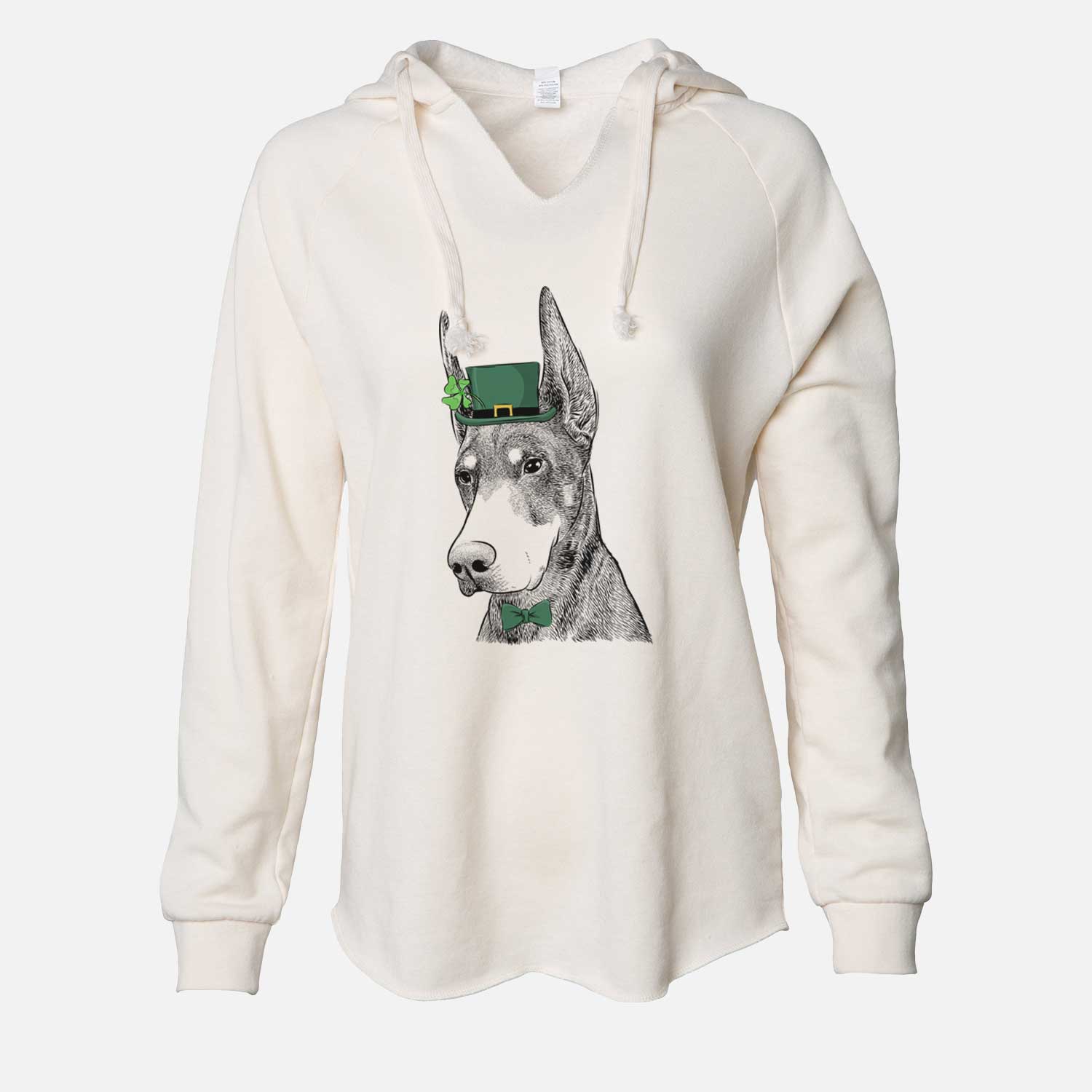 St. Patrick's Sunny the Doberman Pinscher - Cali Wave Hooded Sweatshirt