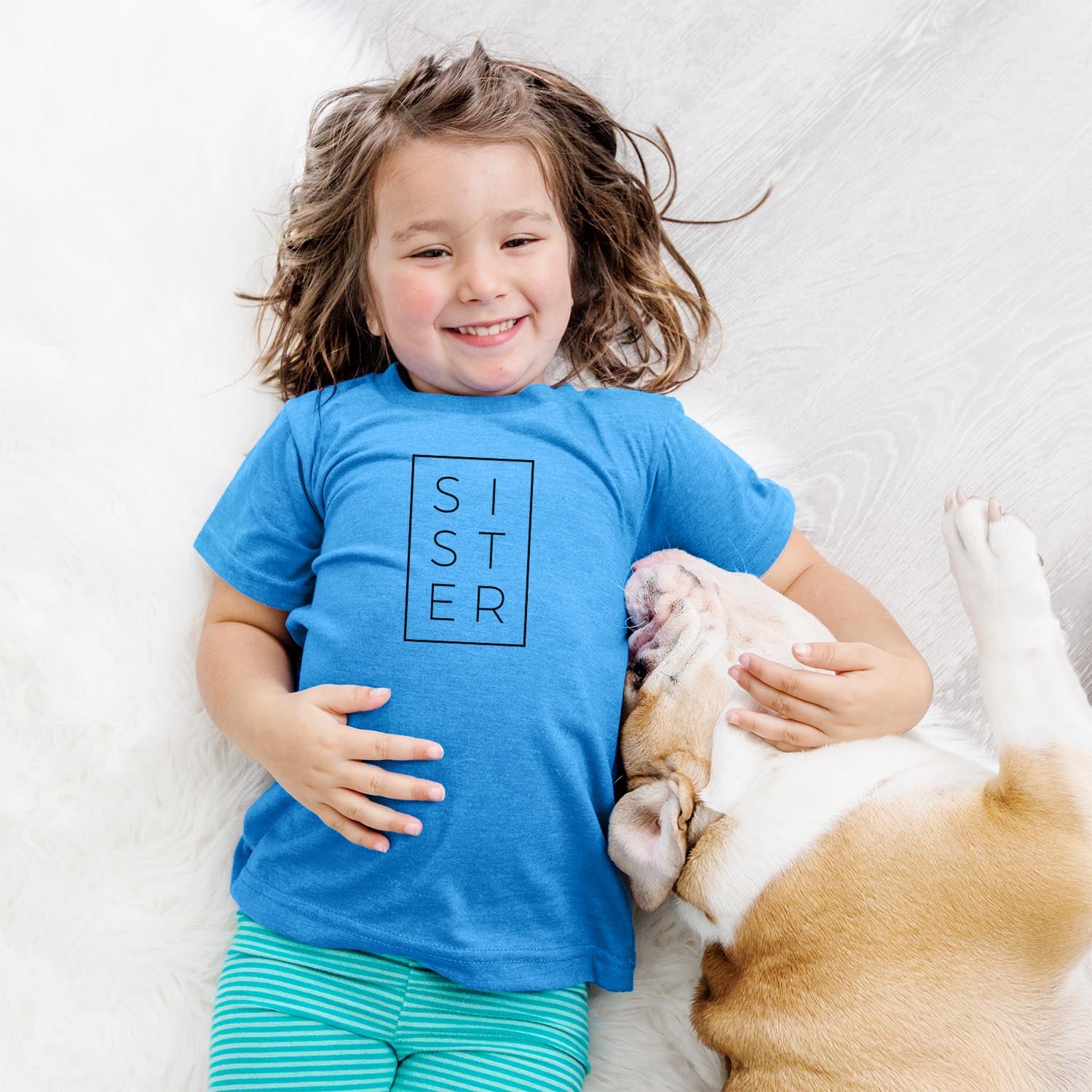 'Sister Boxed' design on an All Kids kids' shirt