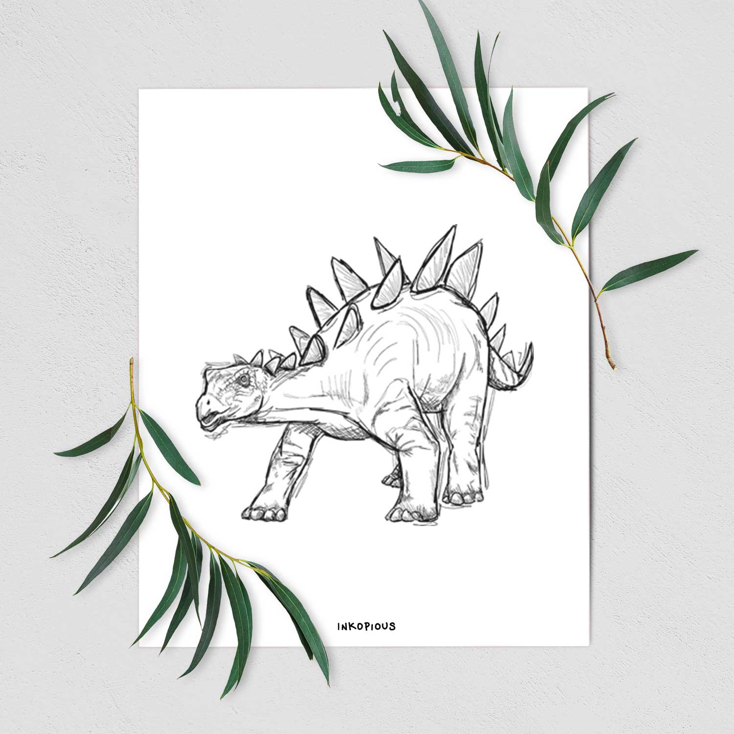 Stegosaurus Art Print