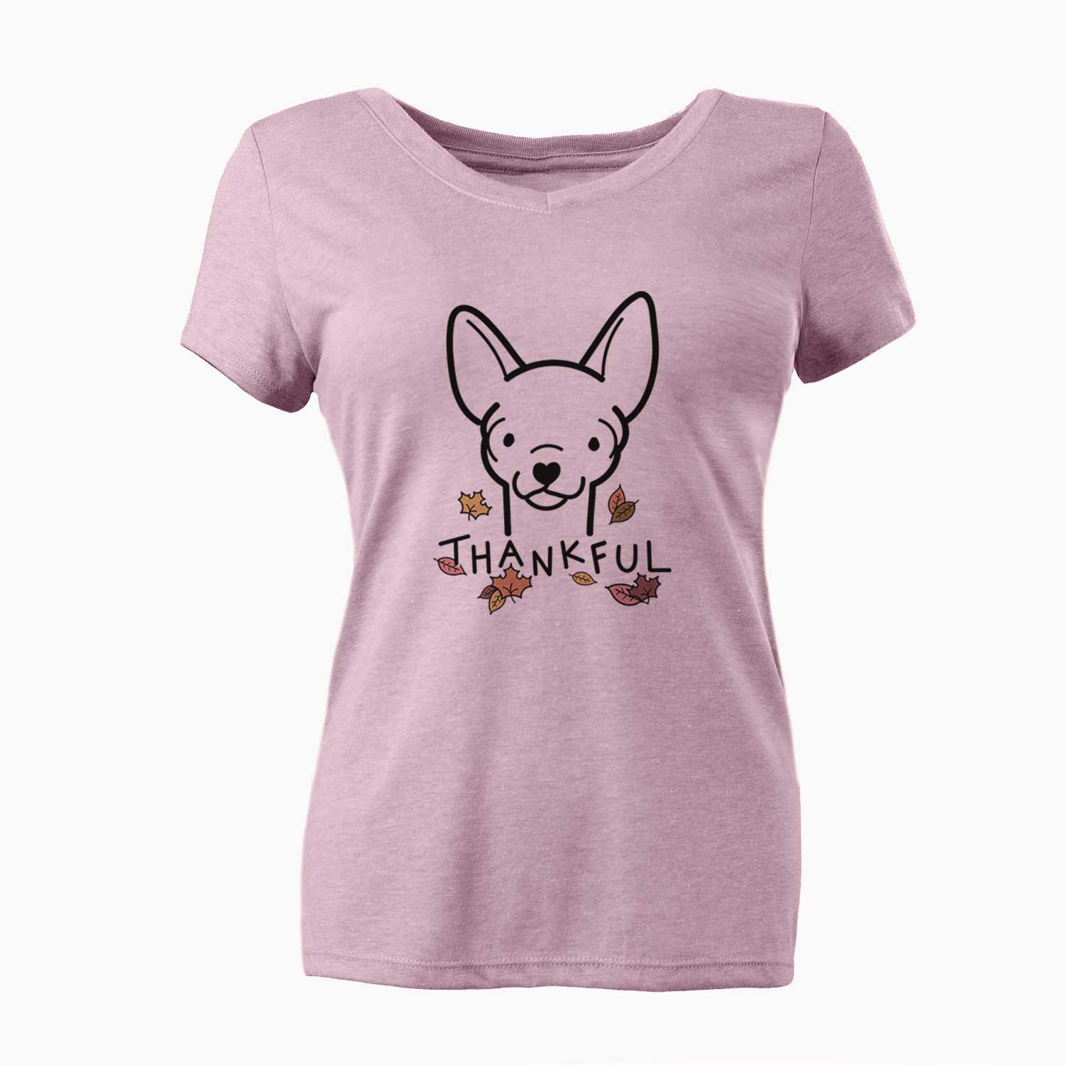 Thankful Chihuahua - Women's V-neck Shirt
