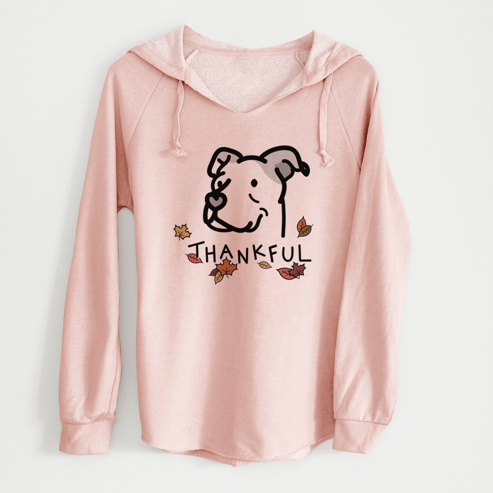 Thankful Pitbull Mix - Mr. Sir - Cali Wave Hooded Sweatshirt