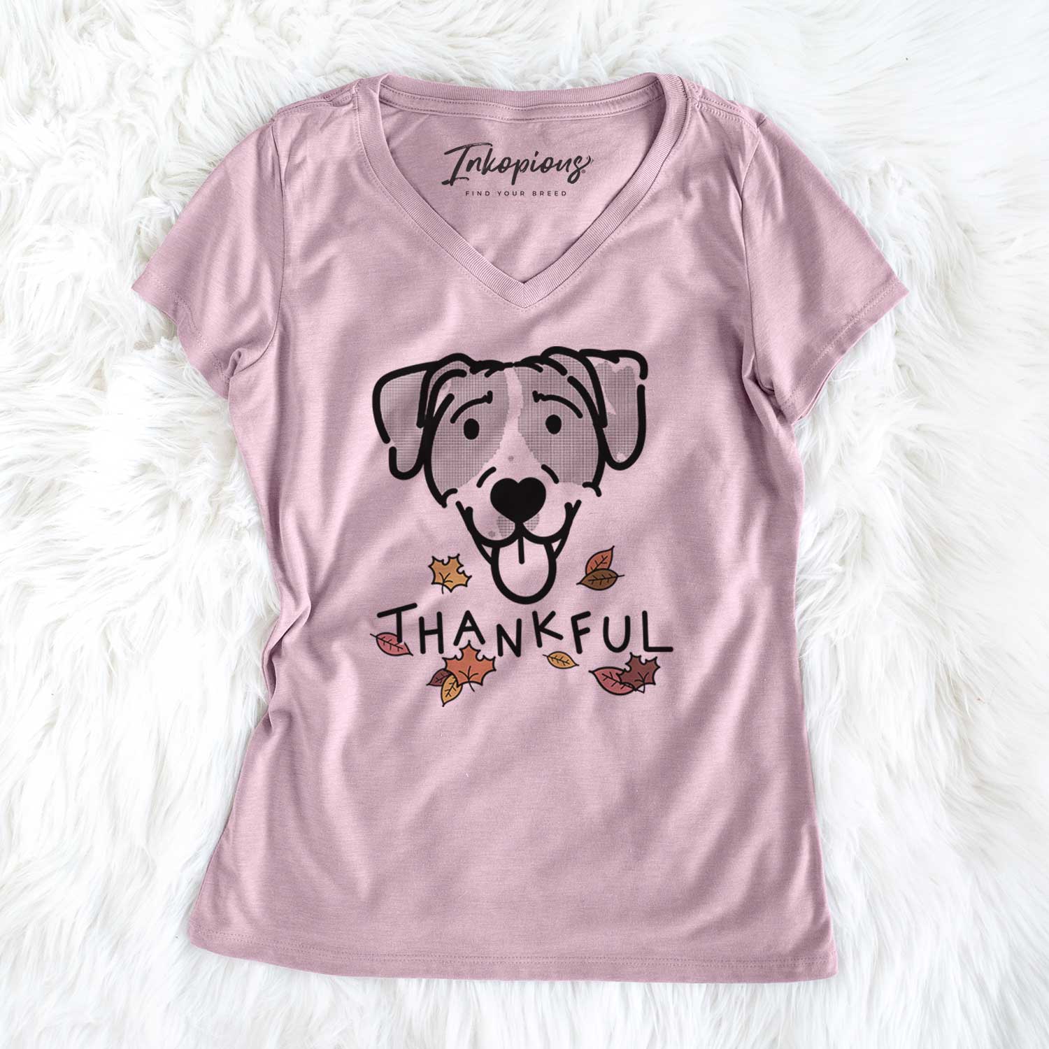Thankful Bluetick Coonhound - Shiva - Women's V-neck Shirt