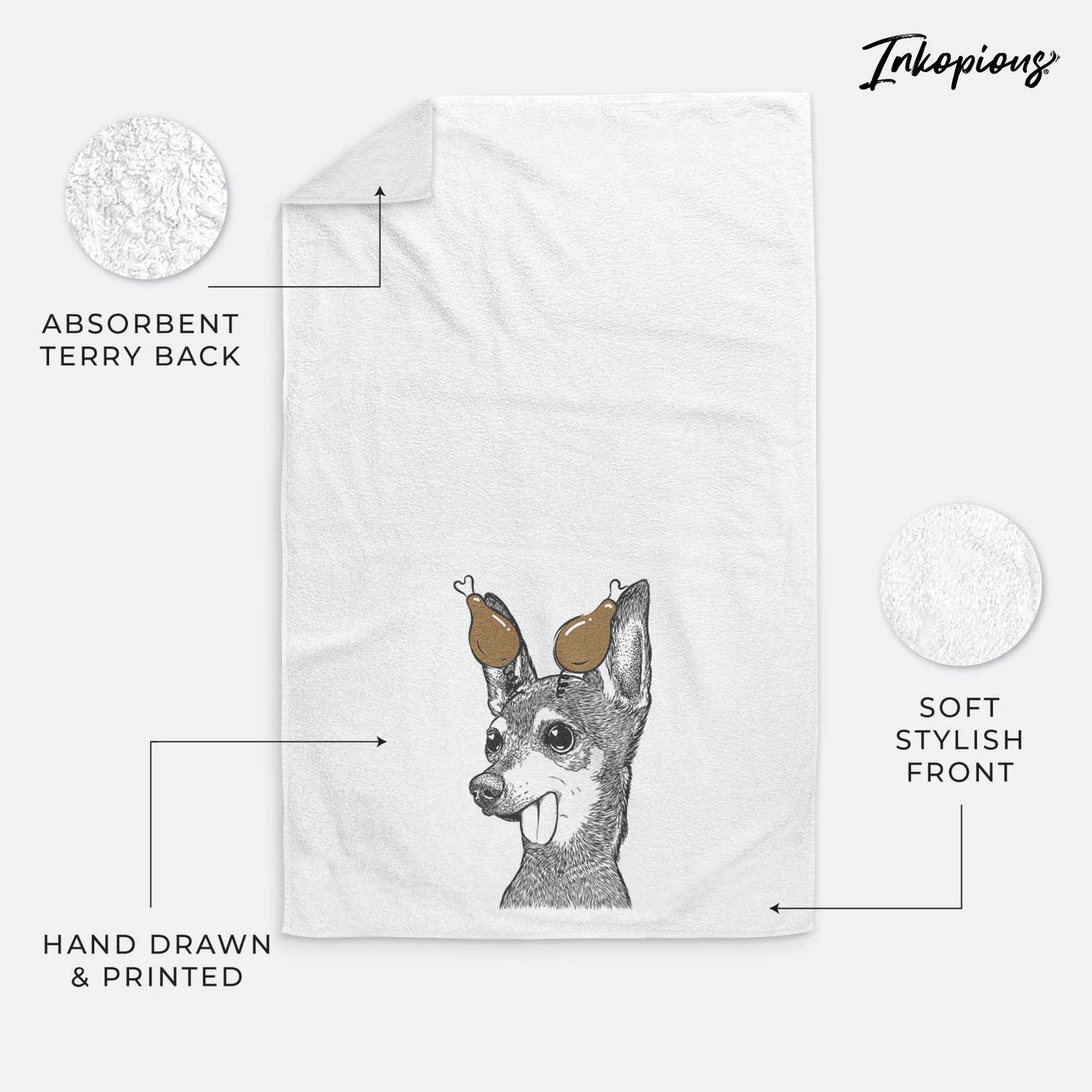 Aaron the Chihuahua Decorative Hand Towel