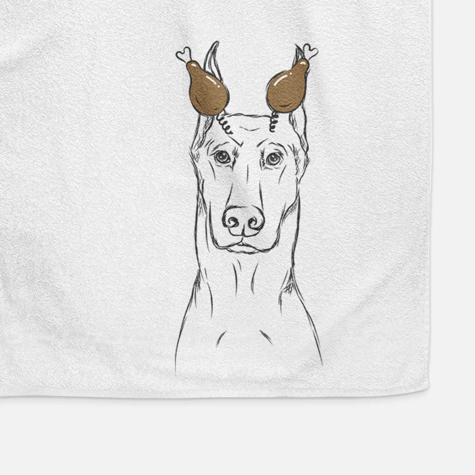 Ace the Doberman Pinscher Decorative Hand Towel