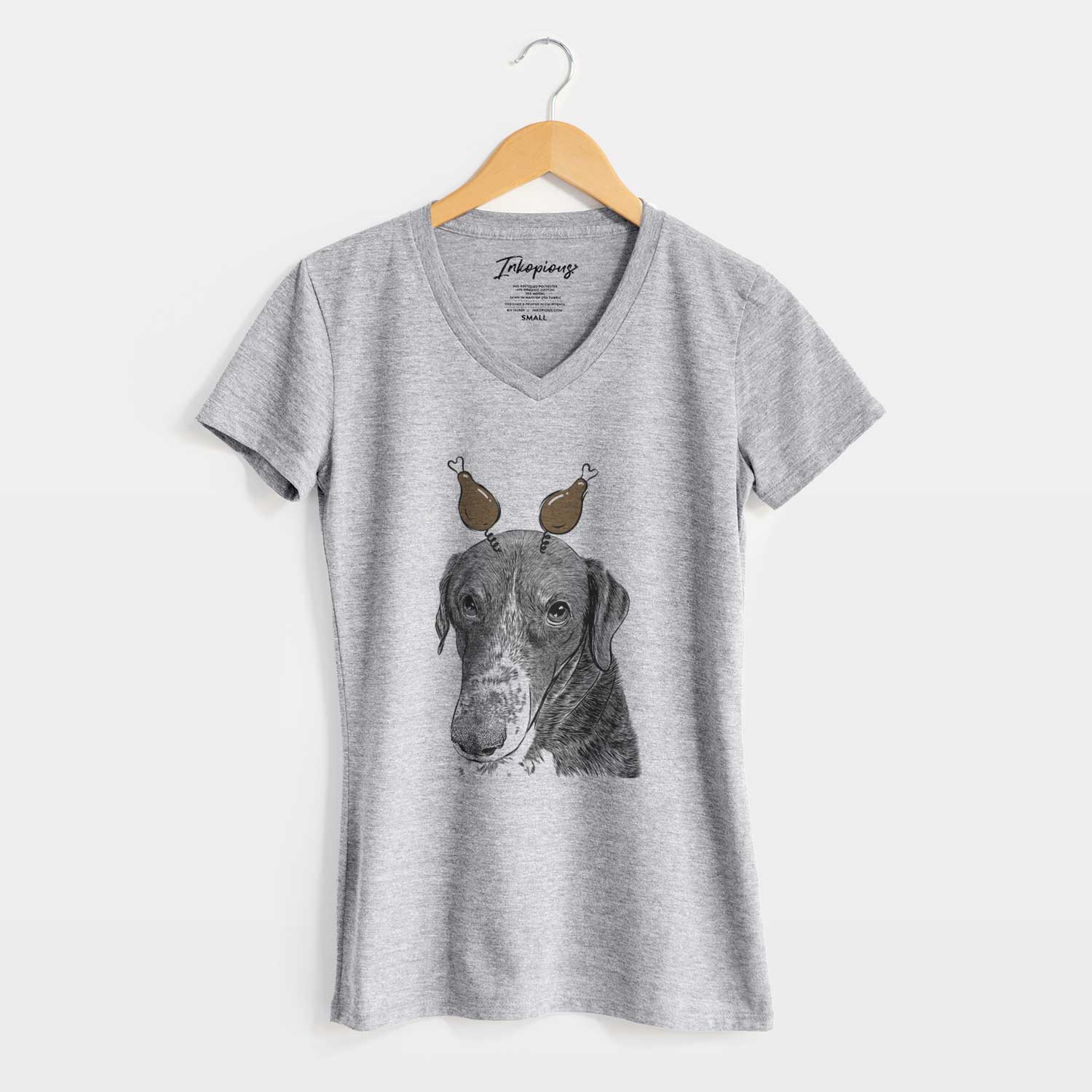 Thanksgiving Angel Orion the Mixed Breed - Women's V-neck Shirt