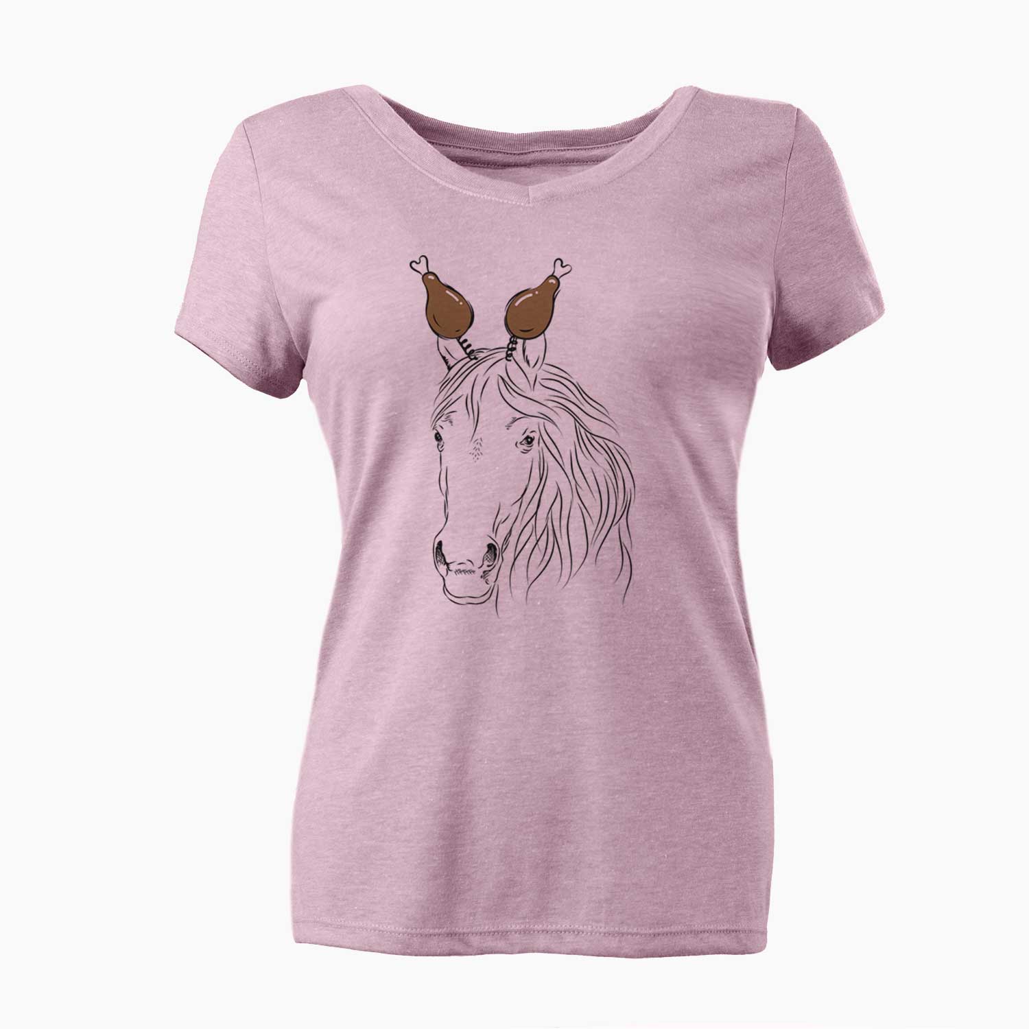 Thanksgiving Aria the Horse - Women's V-neck Shirt