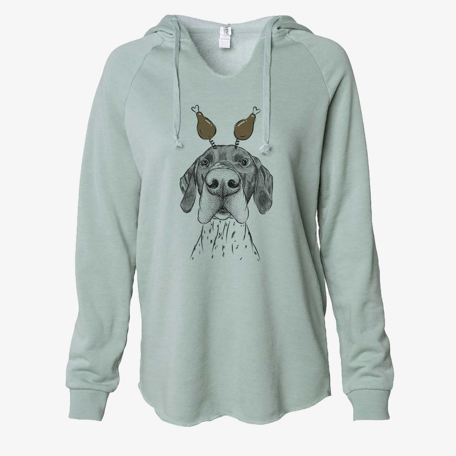 Thanksgiving Booze the German Shorthaired Pointer - Cali Wave Hooded Sweatshirt