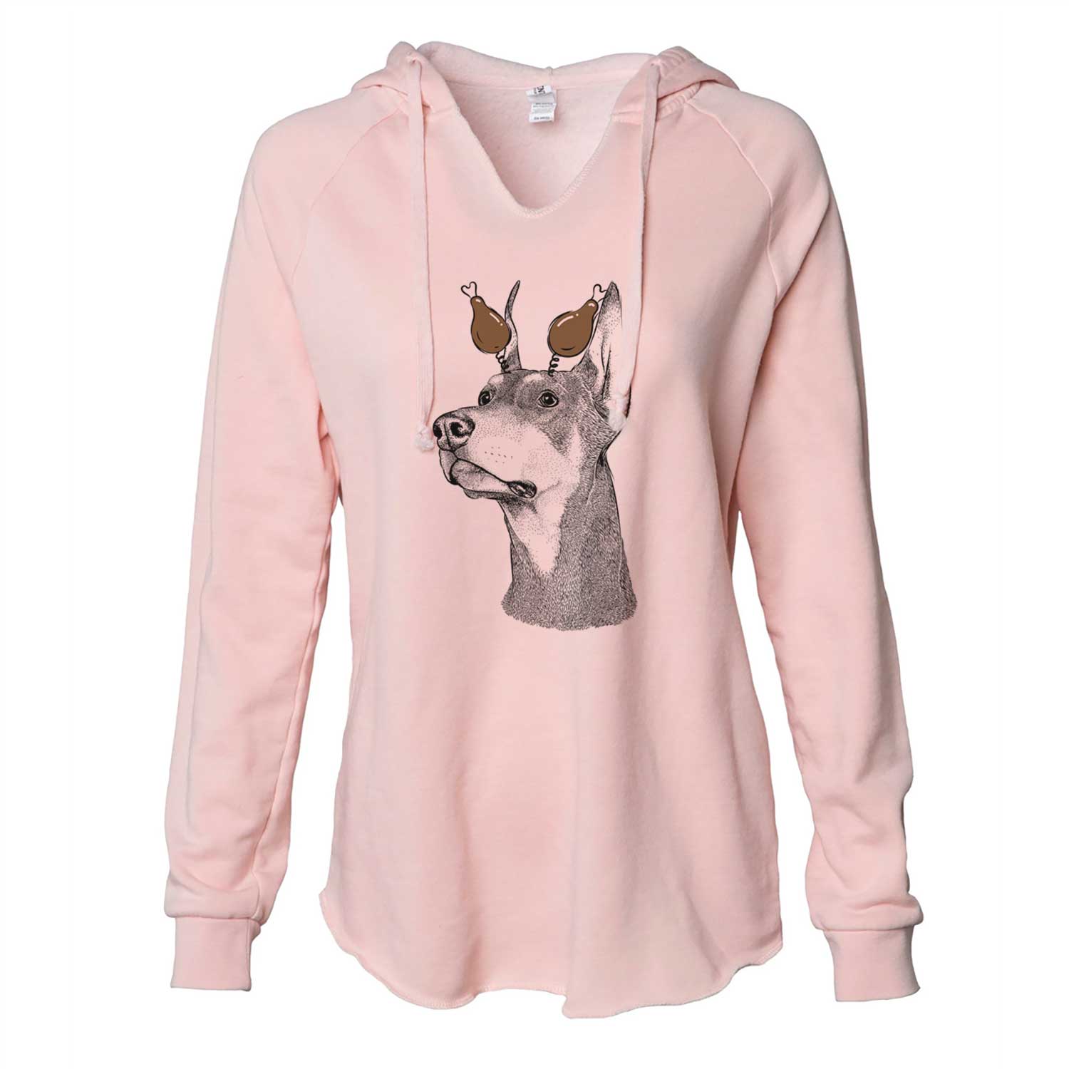 Thanksgiving Cenza the Doberman Pinscher - Cali Wave Hooded Sweatshirt