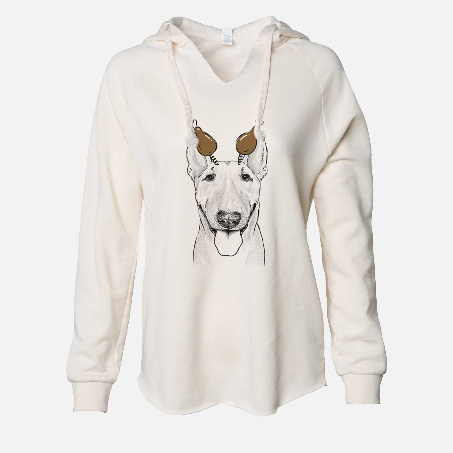 Thanksgiving Chloe the Bull Terrier - Cali Wave Hooded Sweatshirt