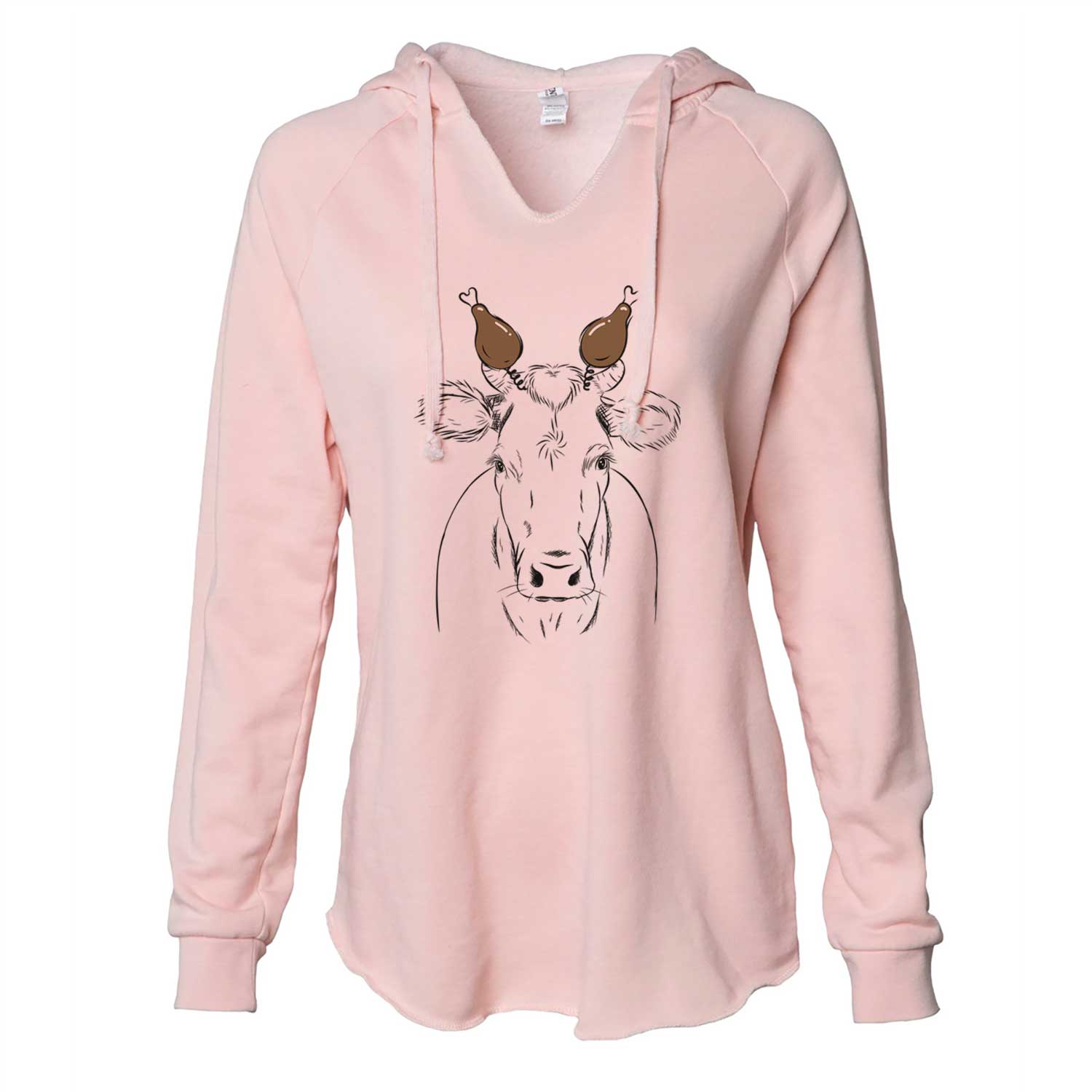 Thanksgiving Cruz the Cow - Cali Wave Hooded Sweatshirt