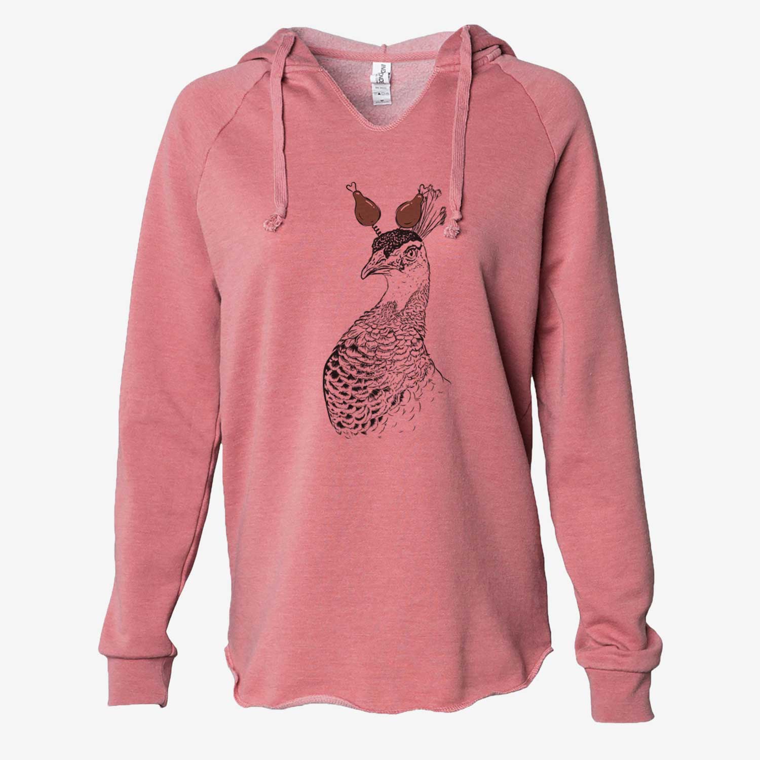 Thanksgiving Dee the Peahen - Cali Wave Hooded Sweatshirt
