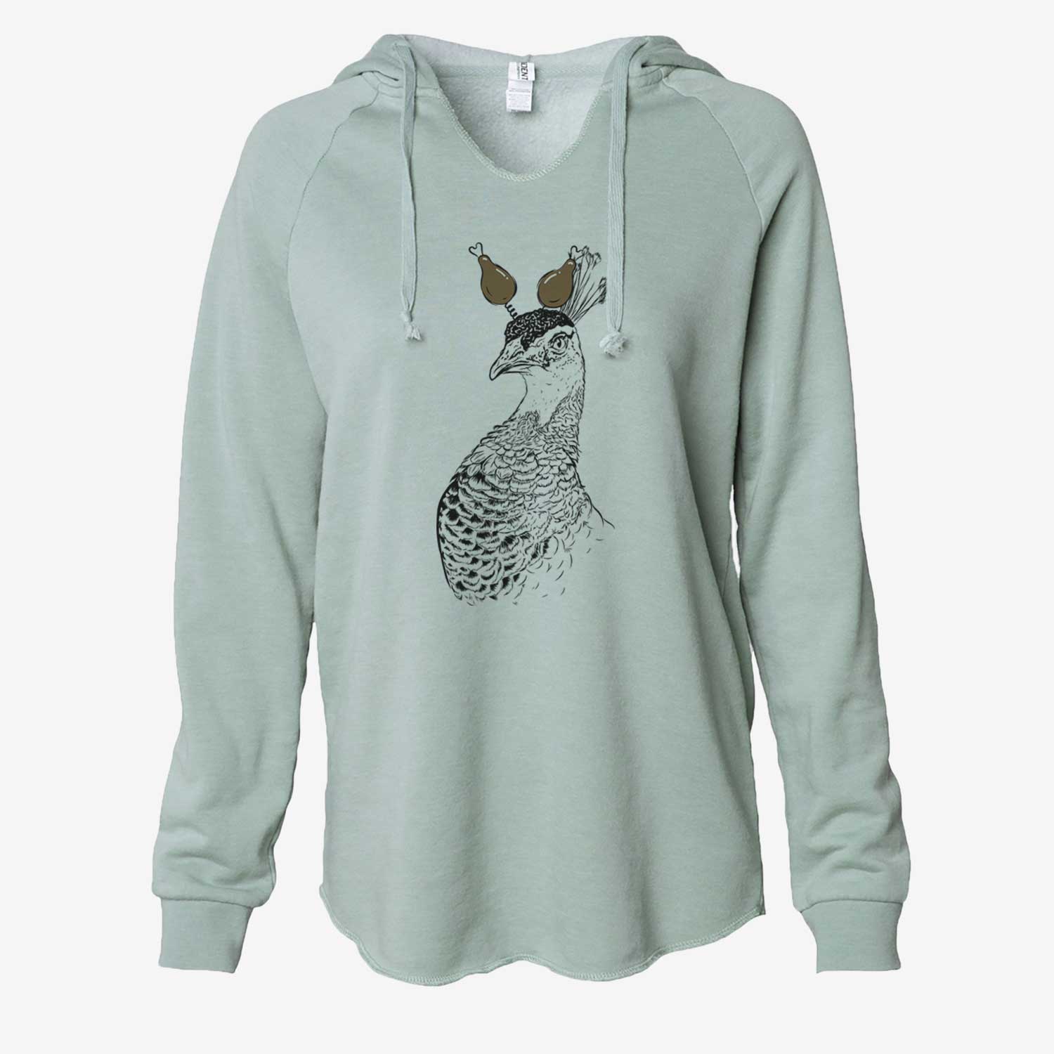 Thanksgiving Dee the Peahen - Cali Wave Hooded Sweatshirt