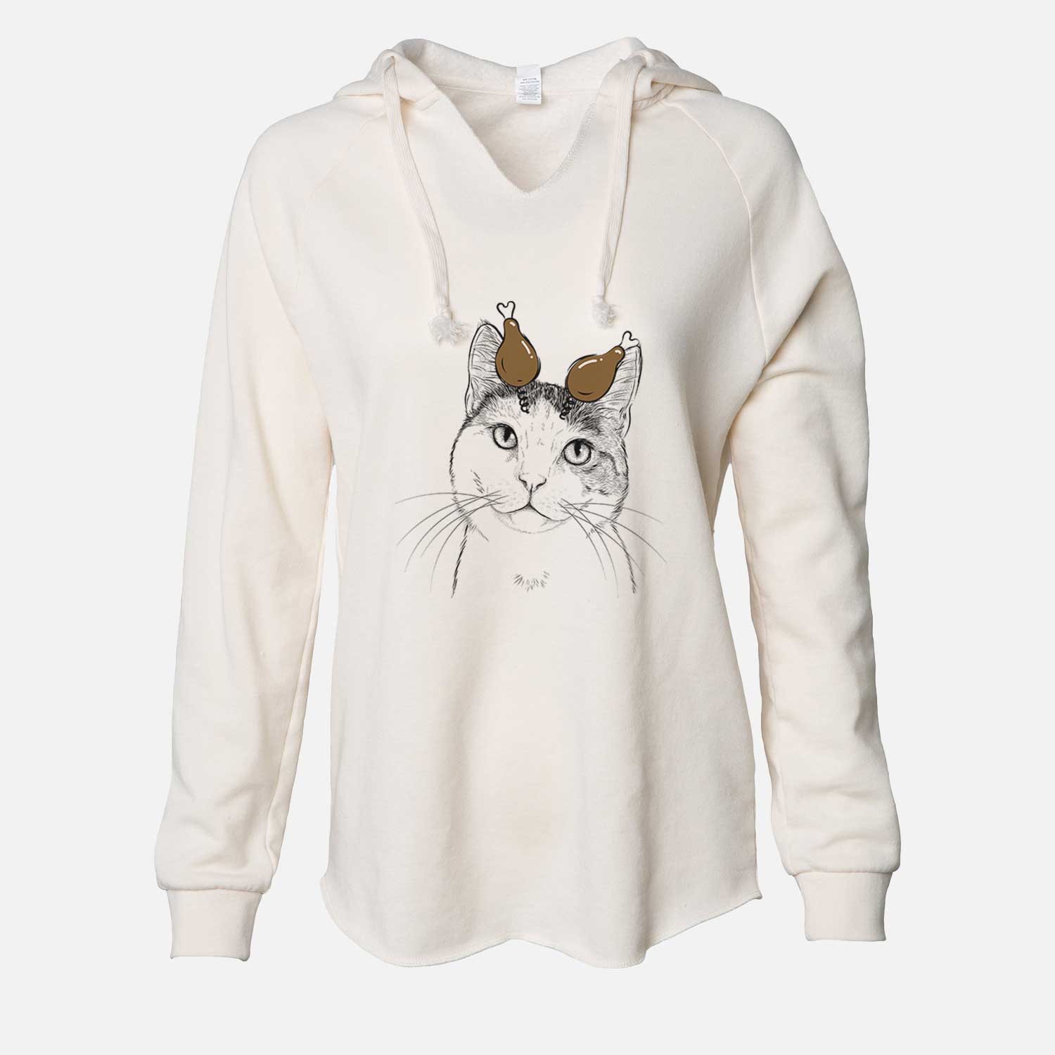 Thanksgiving Denver the Calico Cat - Cali Wave Hooded Sweatshirt
