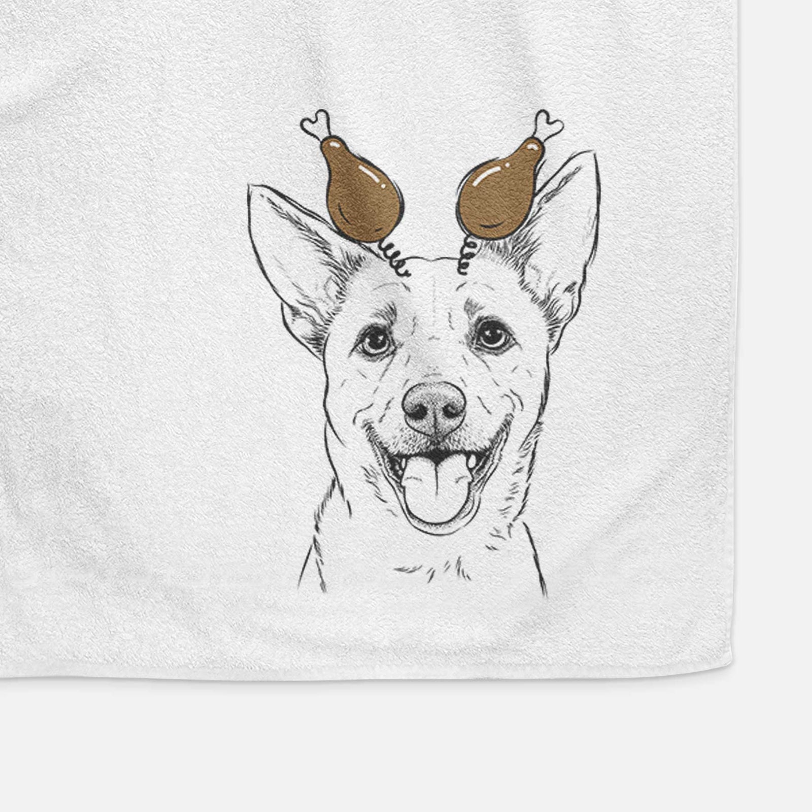 Dinghy the Mixed Breed Decorative Hand Towel