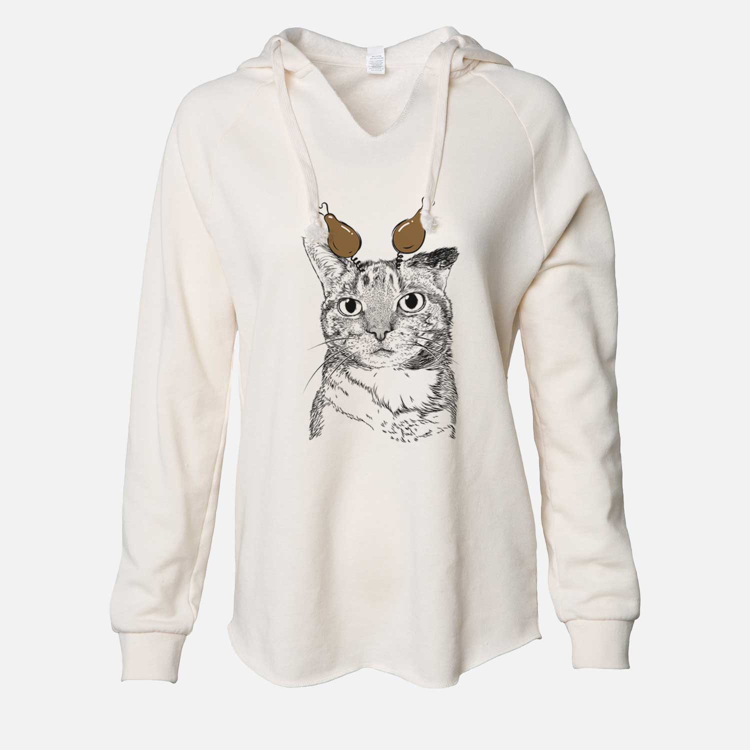 Thanksgiving Eleanor the Domestic Shorthair Cat - Cali Wave Hooded Sweatshirt