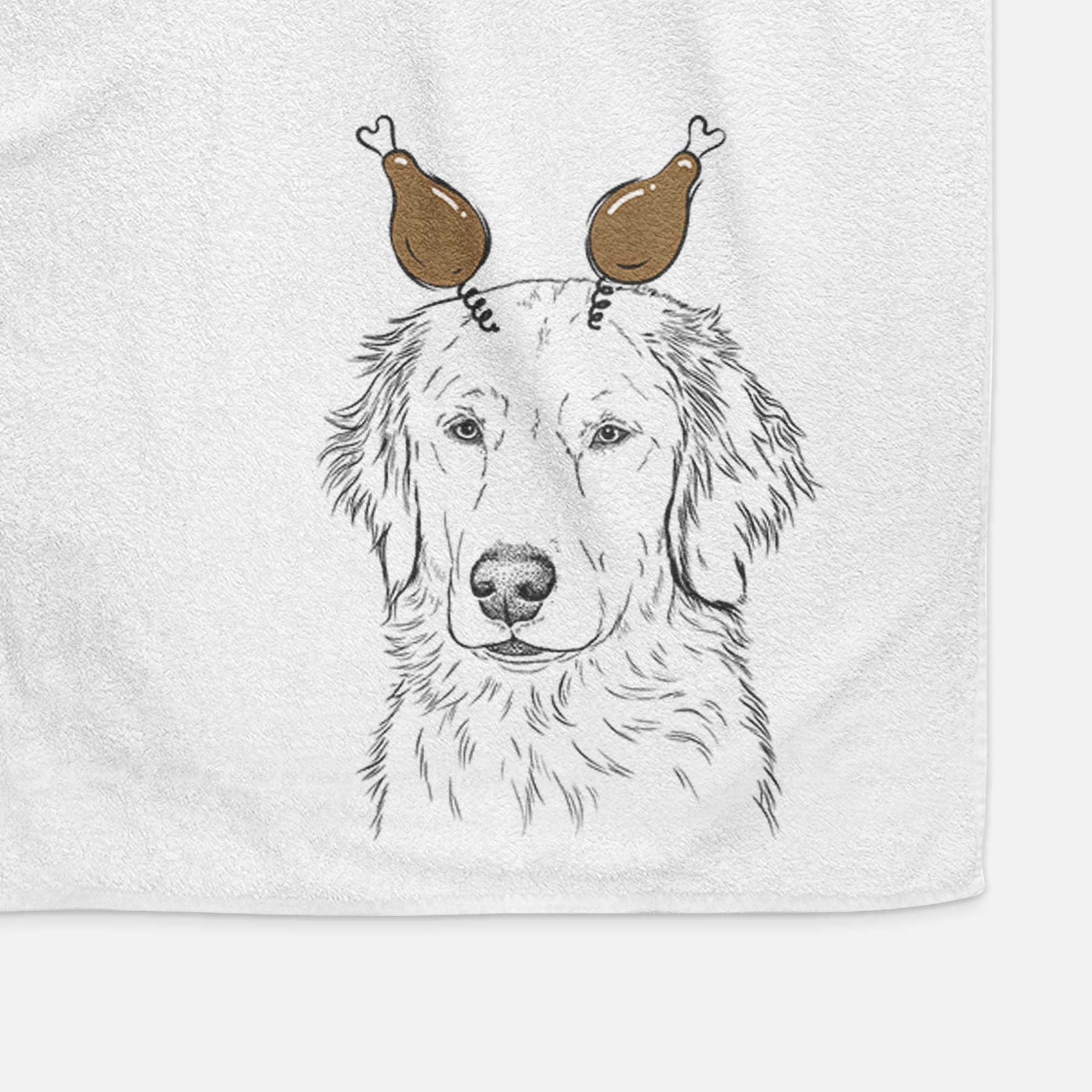 Eli the Golden Retriever Decorative Hand Towel
