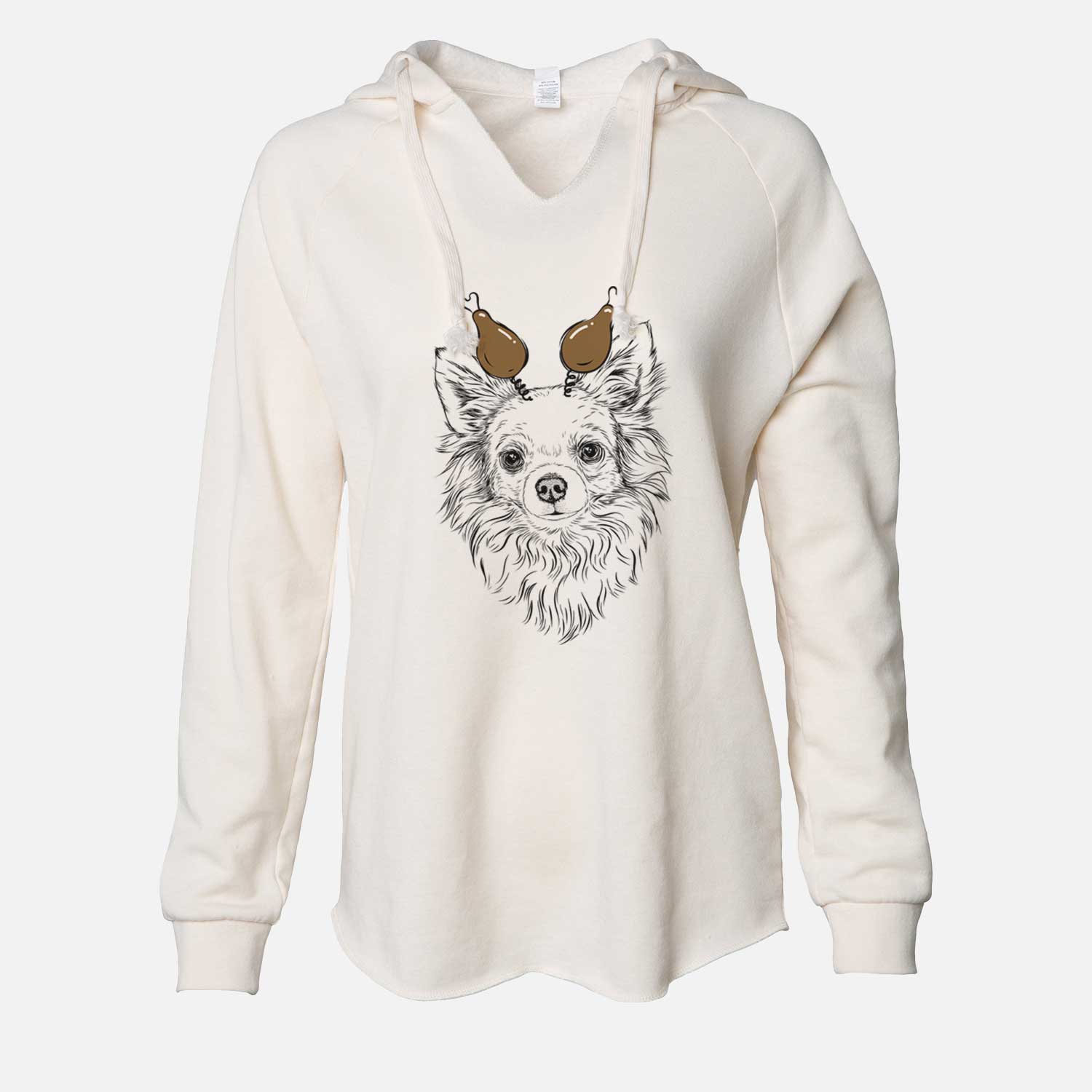 Thanksgiving Emma the Longhaired Chihuahua - Cali Wave Hooded Sweatshirt