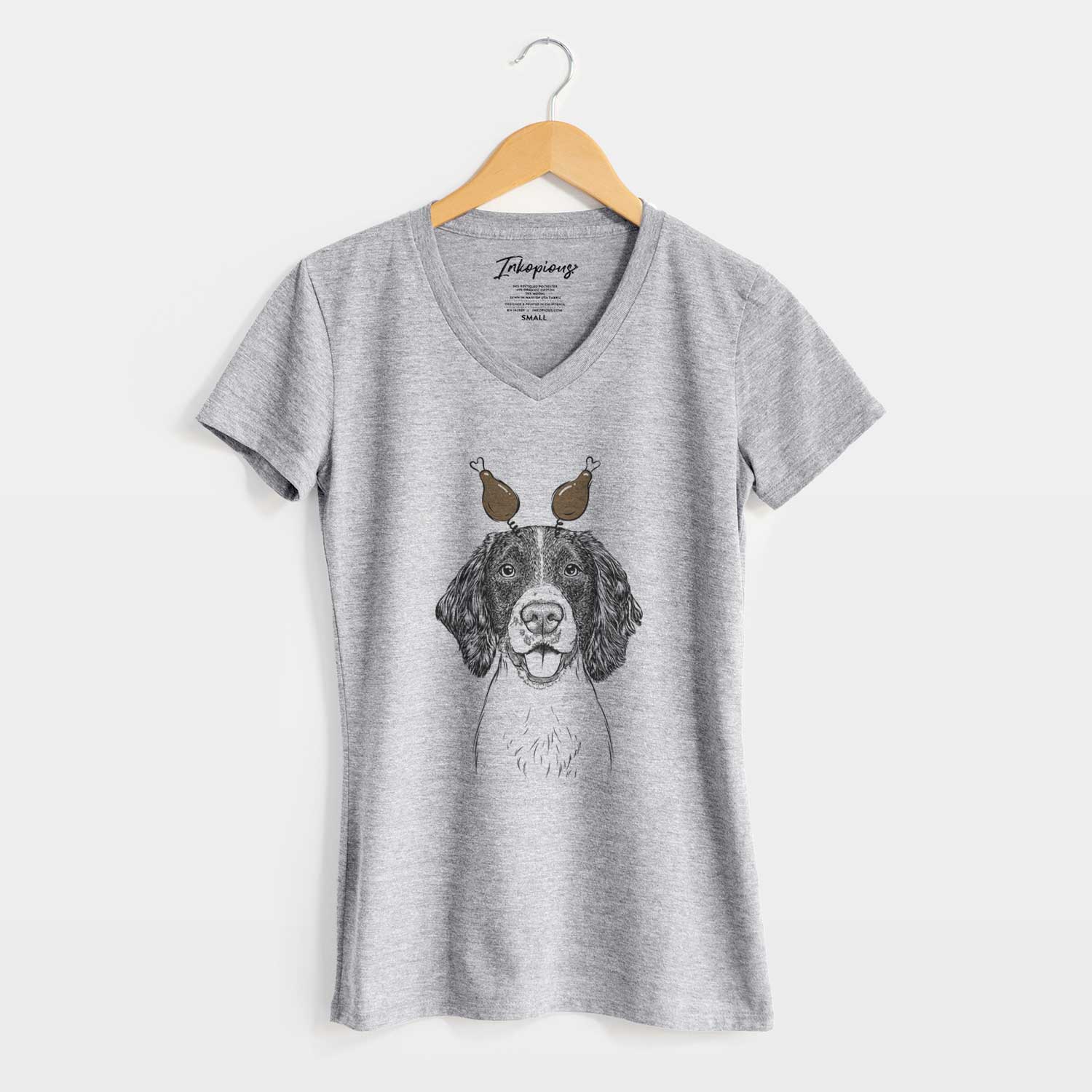 Thanksgiving Ever the English Springer Spaniel - Women's V-neck Shirt
