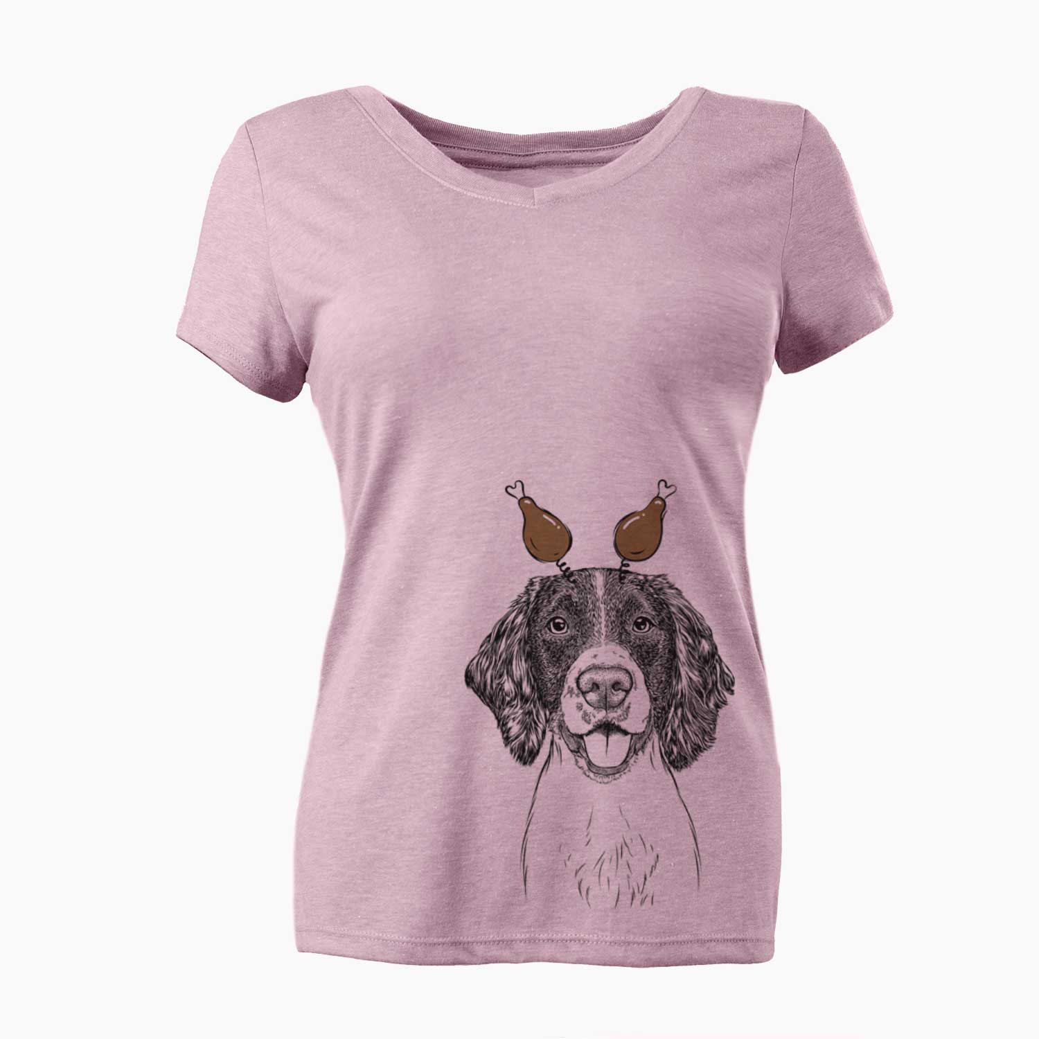 Thanksgiving Ever the English Springer Spaniel - Women's V-neck Shirt