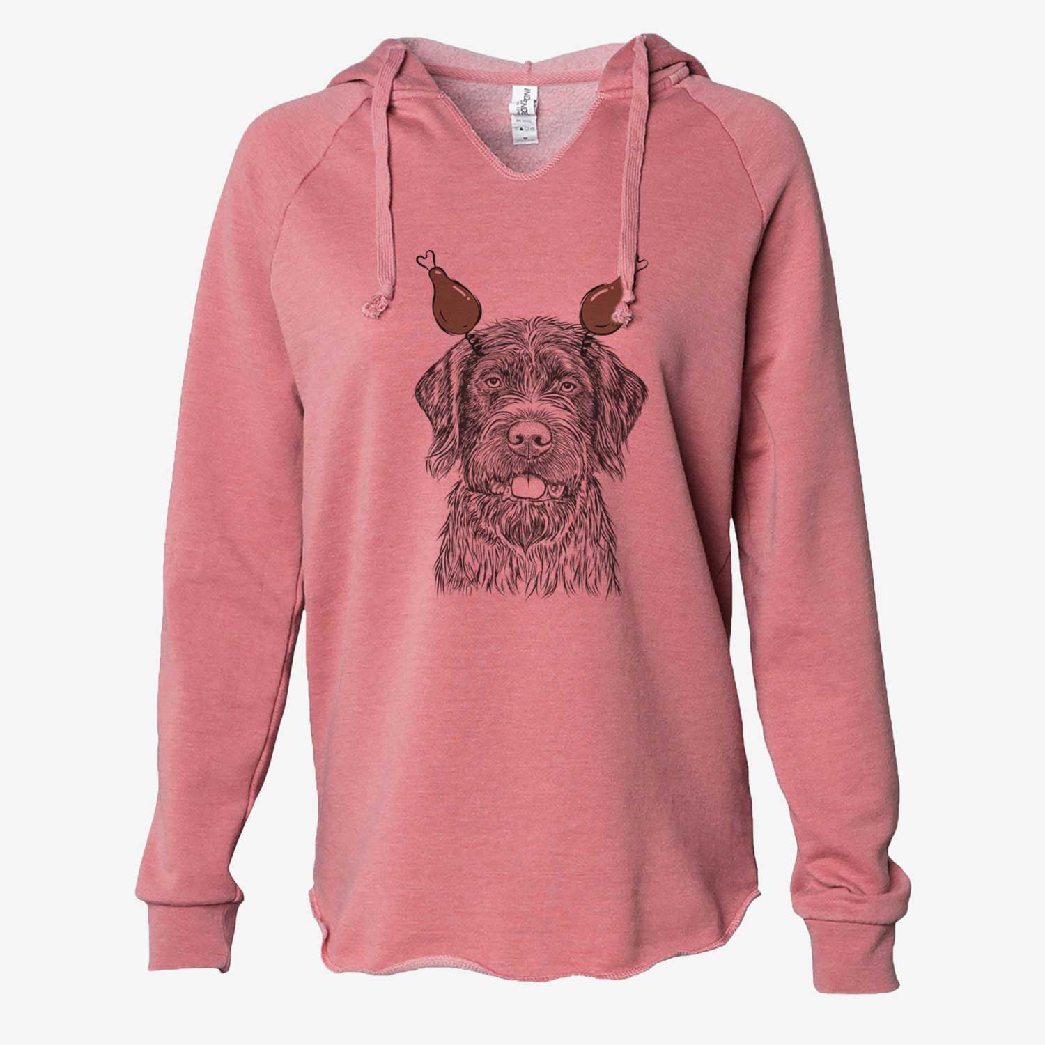 Thanksgiving Fletcher the Wirehaired Pointing Griffon - Cali Wave Hooded Sweatshirt