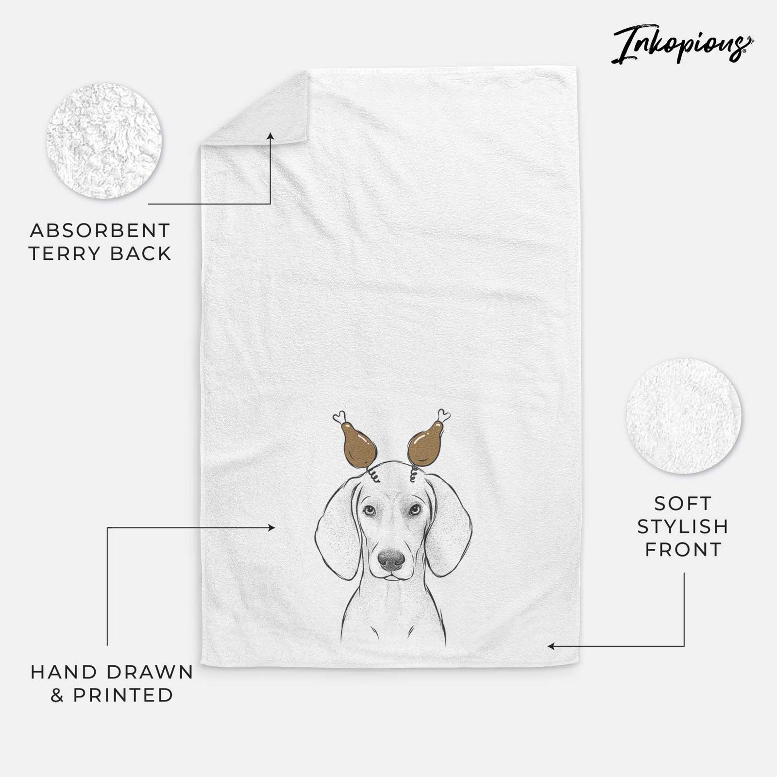 Frejya the Weimaraner Decorative Hand Towel