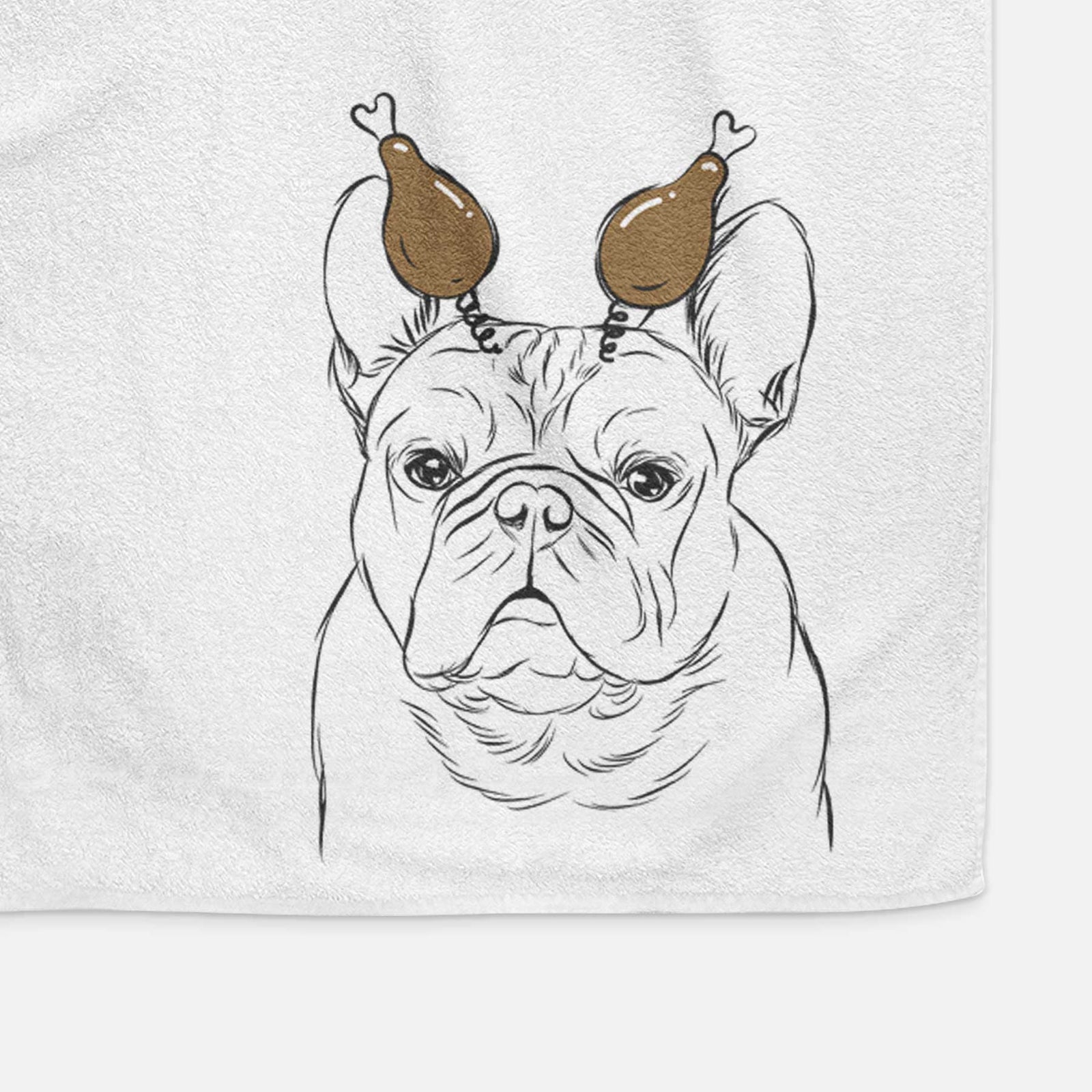 Fudge the French Bulldog Decorative Hand Towel